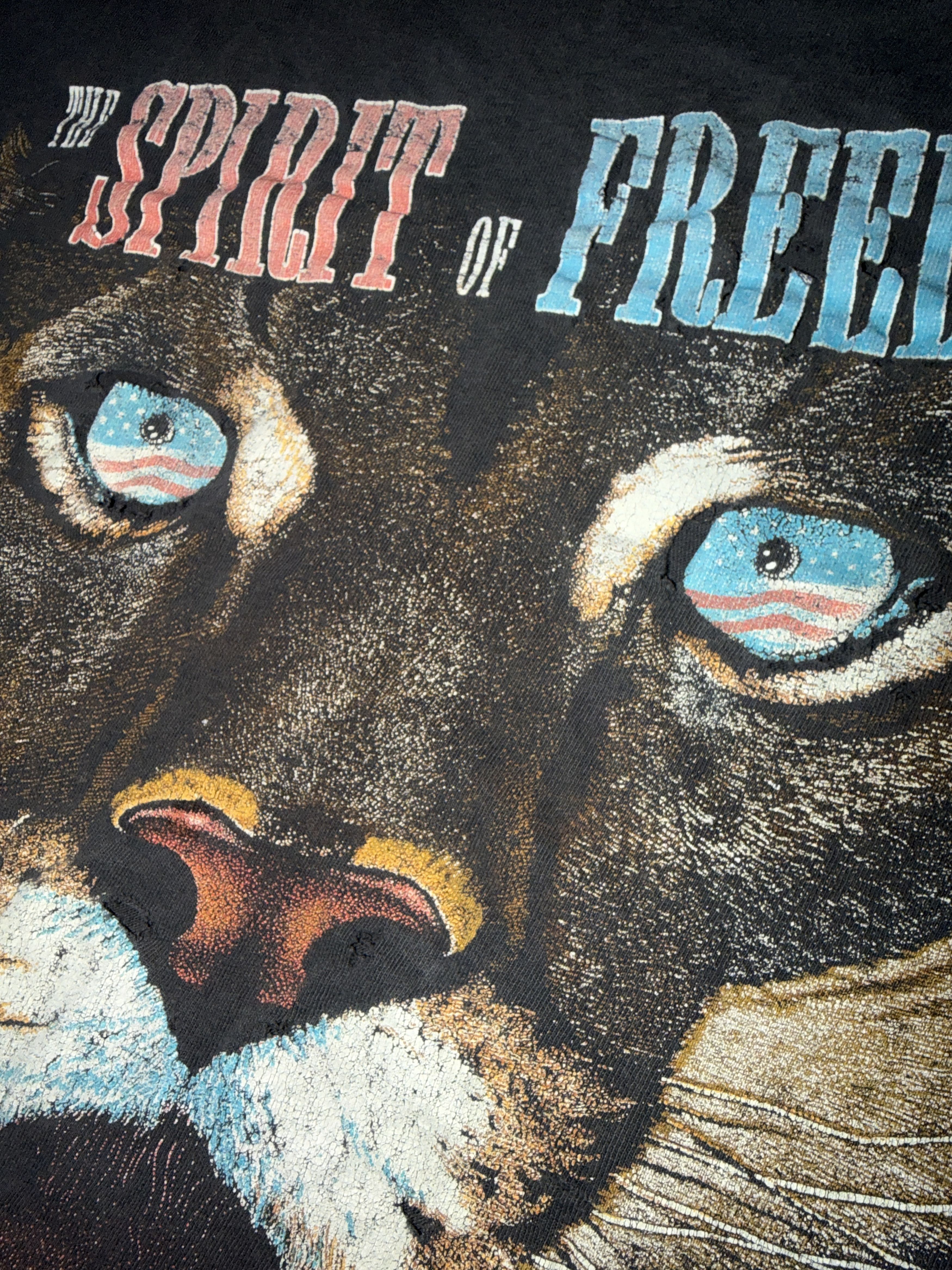Other Thrashed Tiger The Spirit Of Freedom SingleStitch Vtg Boxy M Size US M / EU 48-50 / 2 - 2 Thumbnail