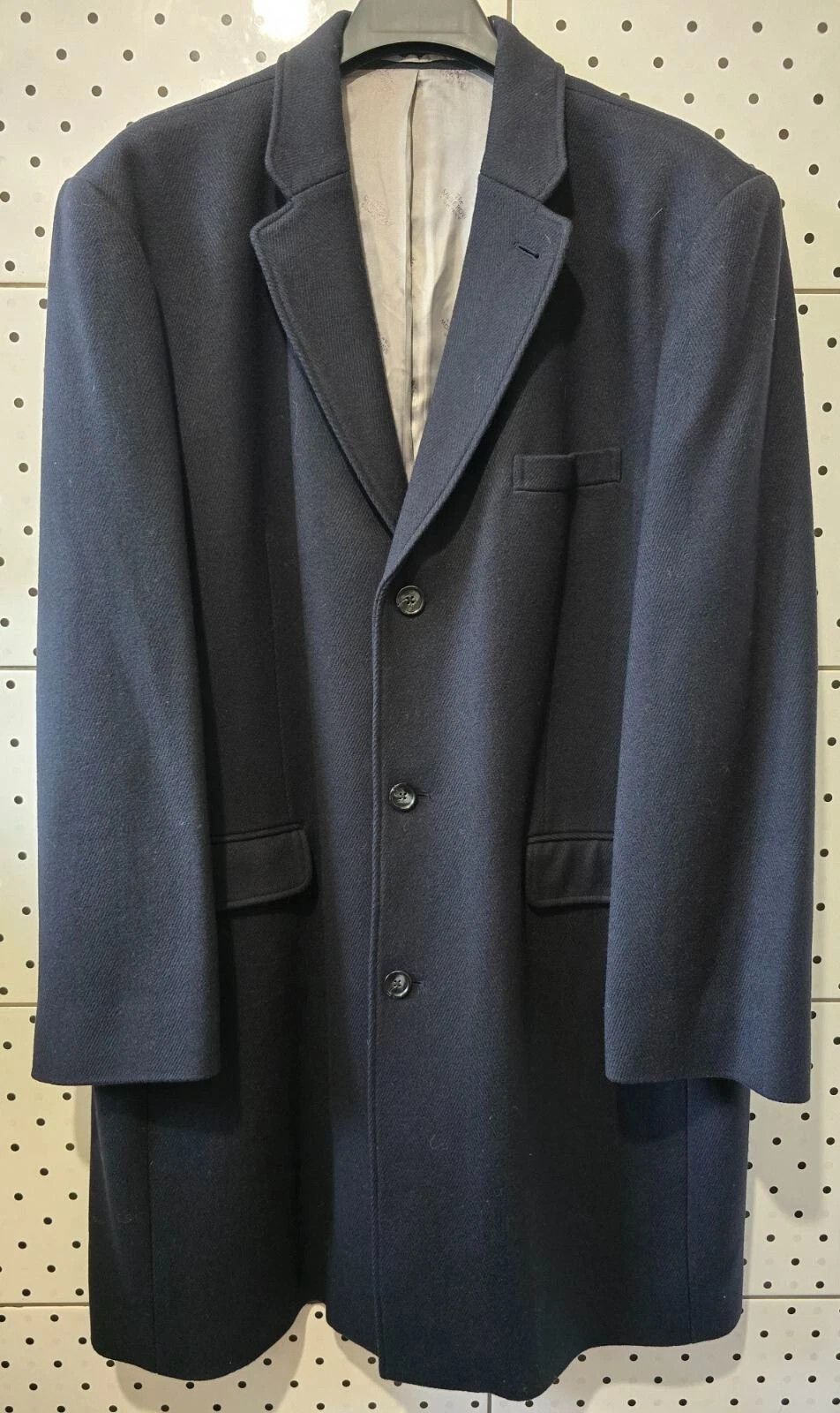 Savile Row SAVILE ROW Cashmere & Wool Pea Coat Dark Charcoal Size 46R Size US L / EU 52-54 / 3 - 2 Thumbnail