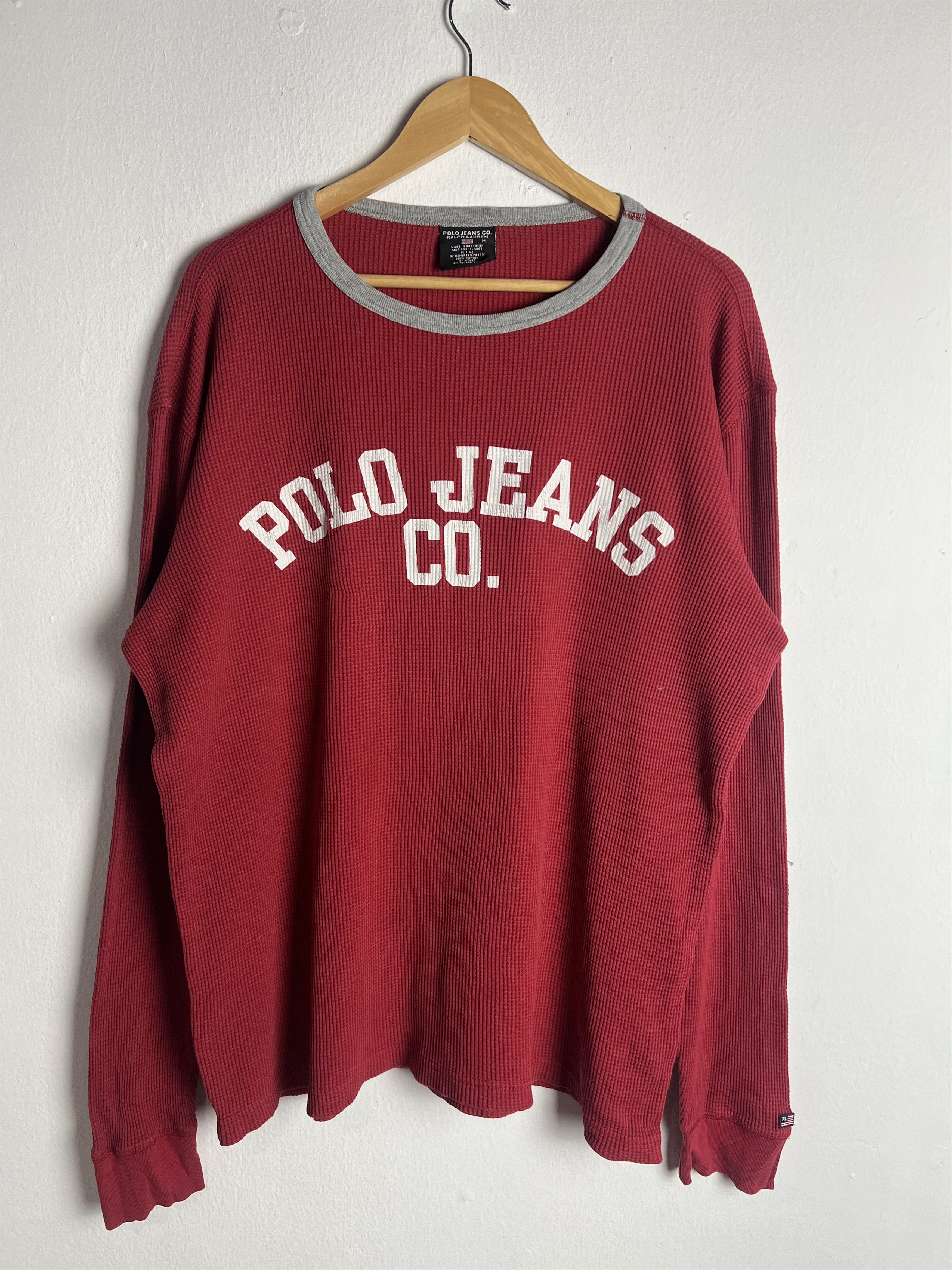 Polo Ralph Lauren Vintage Polo Jeans CO. Ralph Lauren Thermal Long Sleeve Size US M / EU 48-50 / 2 - 1 Thumbnail