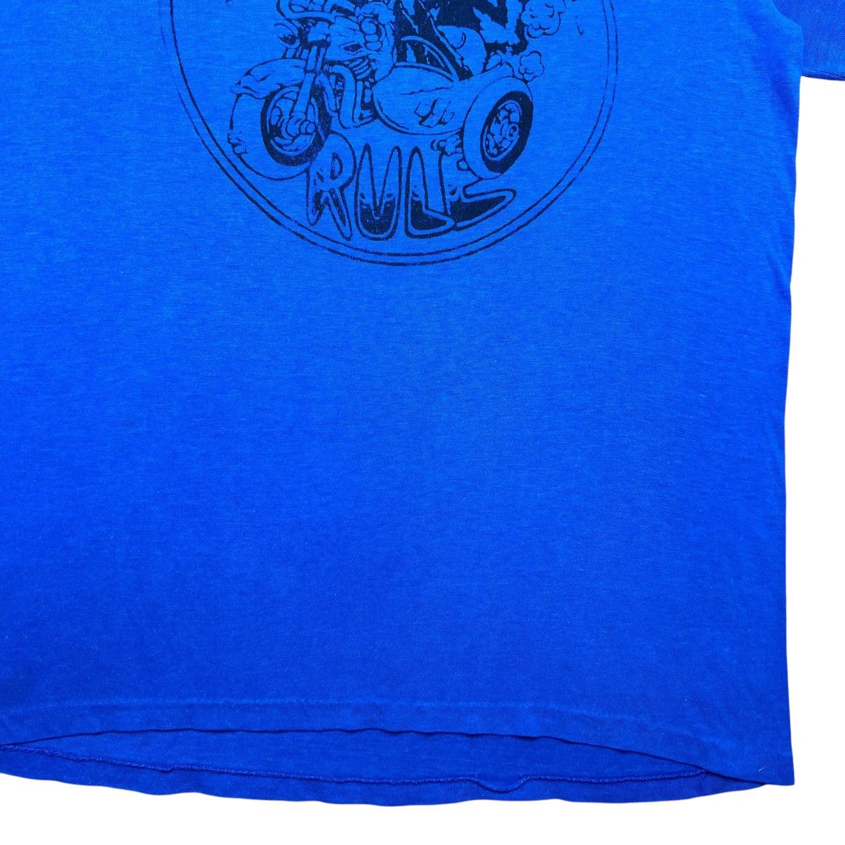 Other Vtg 1970s Rats Rule Mickey Mouse Motorcycle Smoking T-Shirt Size US S / EU 44-46 / 1 - 6 Thumbnail