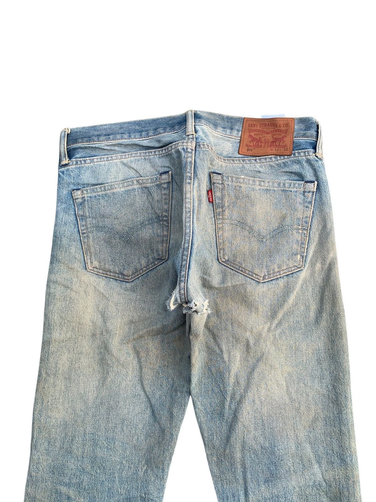 Levi's LEVI'S 511 SELVEDGE FADED & RUSTY DISTRESSED DENIM Size US 33 - 8 Thumbnail