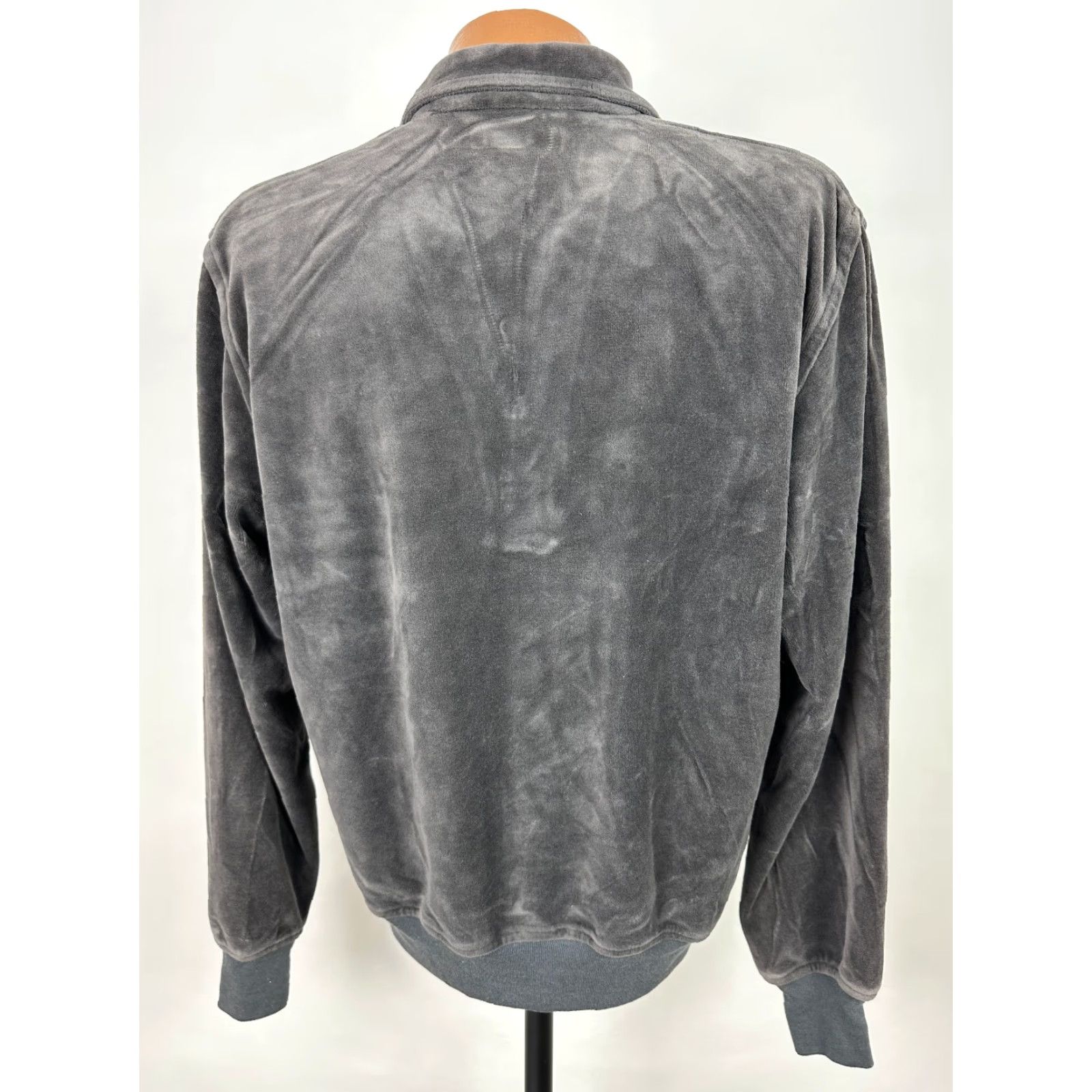 Vintage VINTAGE Montgomery Ward Sweatshirt 80s Velour Mens L Gray Collared Pockets Midweight Retro 80s Mens Size US L / EU 52-54 / 3 - 7 Thumbnail