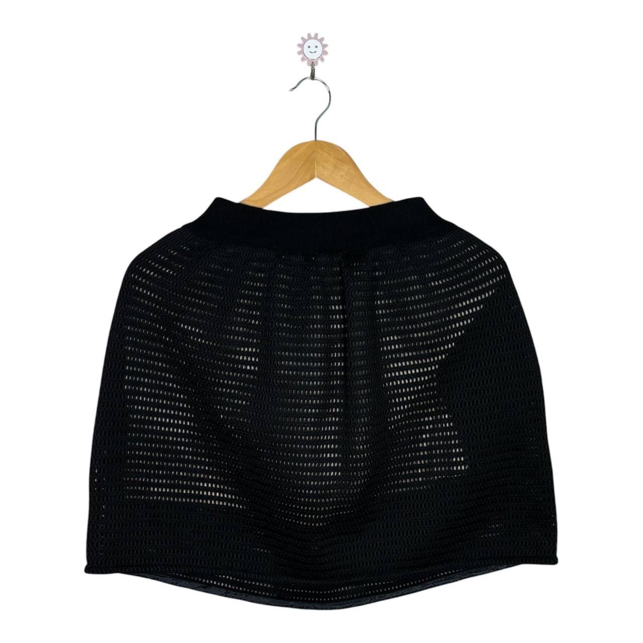 Designer MRZ Mesh Black Mini Skirt XS Size 25" / US 0 / IT 36 - 2 Thumbnail