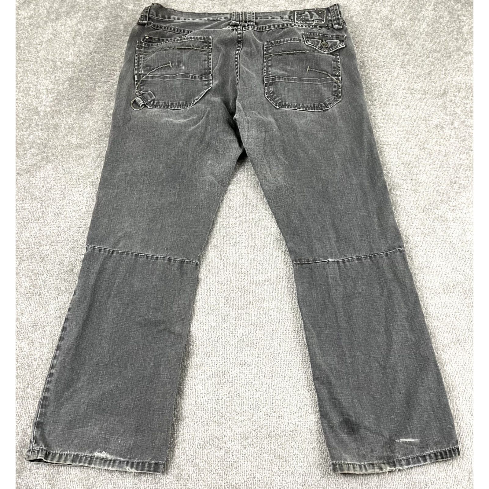 Pepe Jeans PEPE Jeans Mens Jeans 40 x 32 Gray Denim Carpenter Cargo Hip Hop Grunge Skater Rap Y2K Mens Size US 40 / EU 56 - 2 Thumbnail