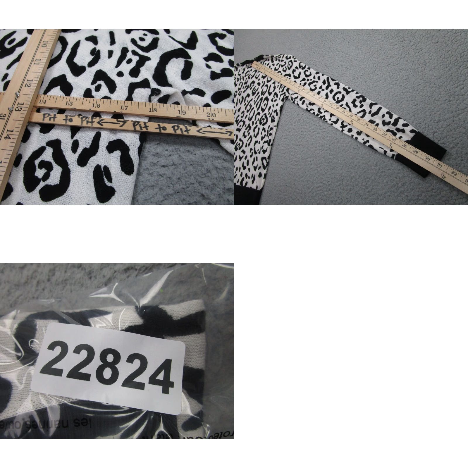 Ann Taylor VINTAGE Ann Taylor Cardigan Sweater Womens M White Leopard Print Crewneck Academia y2k Size M / US 6-8 / IT 42-44 - 8 Thumbnail