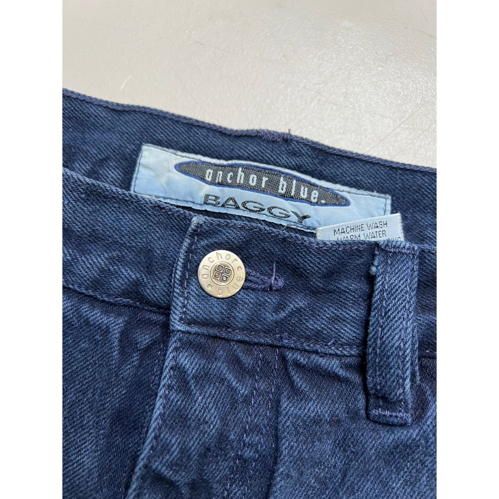 Anchor Blue Vintage 90s Anchor Blue Baggy Jeans37x31) Wide Leg USA Talon Size US 38 / EU 54 - 11 Thumbnail