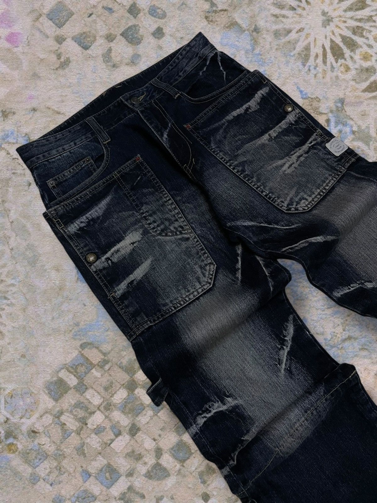 PPFM Vintage Authentic Og Designer Japan PPFM World War Denim Size US 31 - 7 Thumbnail