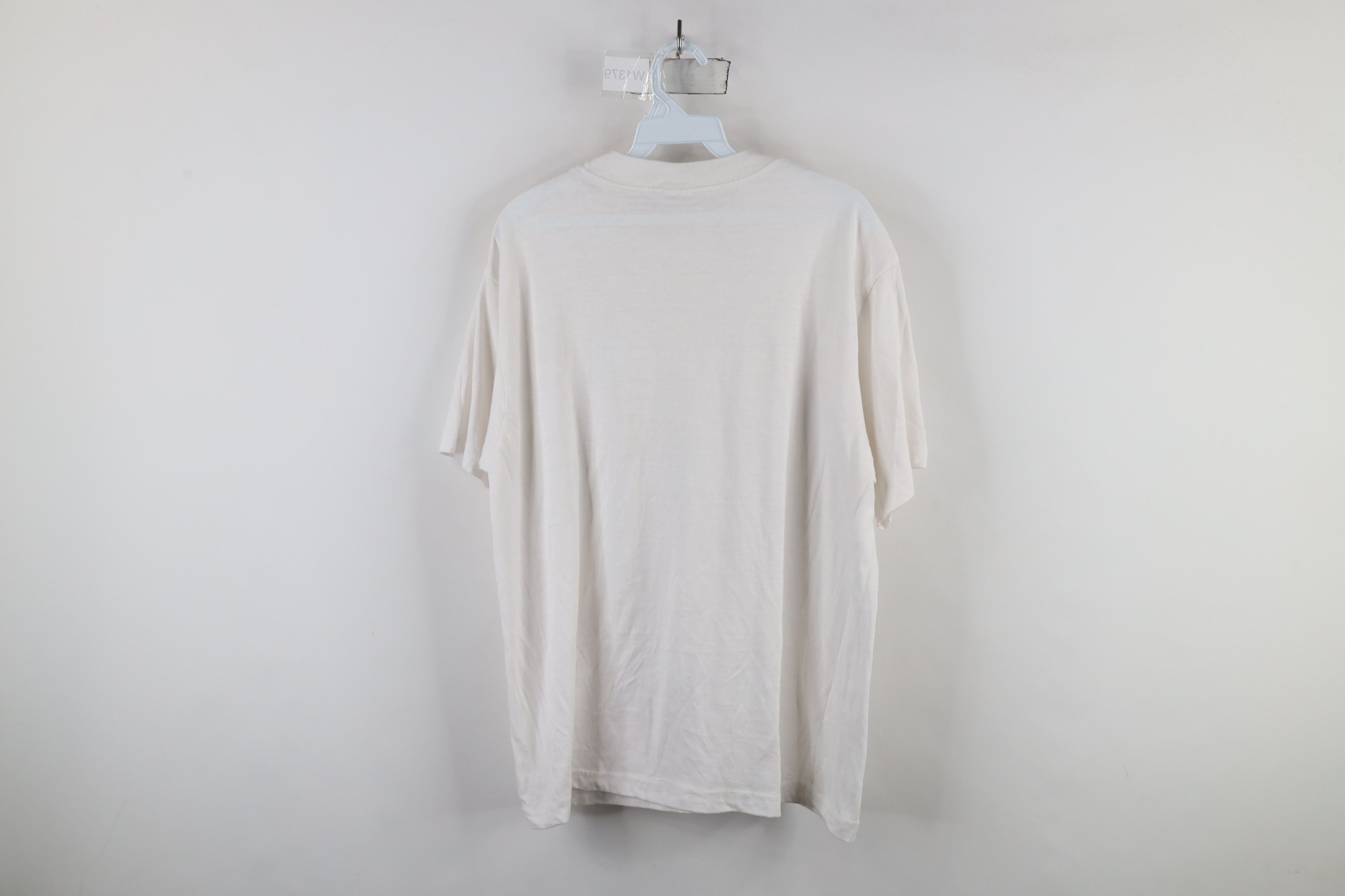 Vintage Vintage 90s Streetwear Sheer Short Sleeve T-Shirt White Size US M / EU 48-50 / 2 - 6 Thumbnail