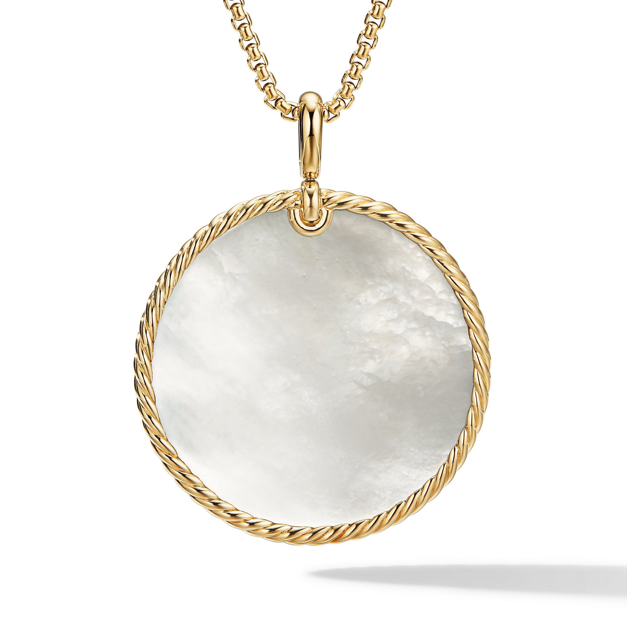 David Yurman o1w1db11025 D16987 Dy Elements Disc Pendant 18k in Golden Size ONE SIZE - 1 Thumbnail