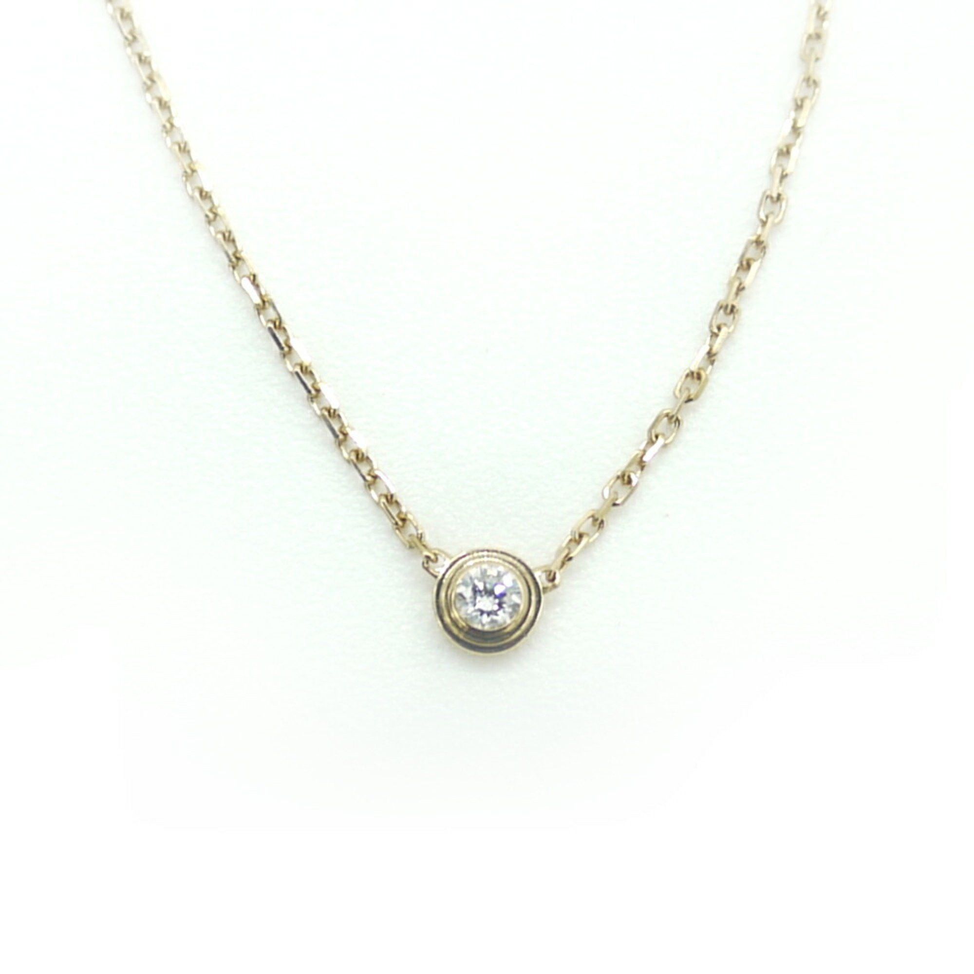 image of Cartier K18Pg Diamants Leger Necklace Xs Pink Gold Damour, Women's
