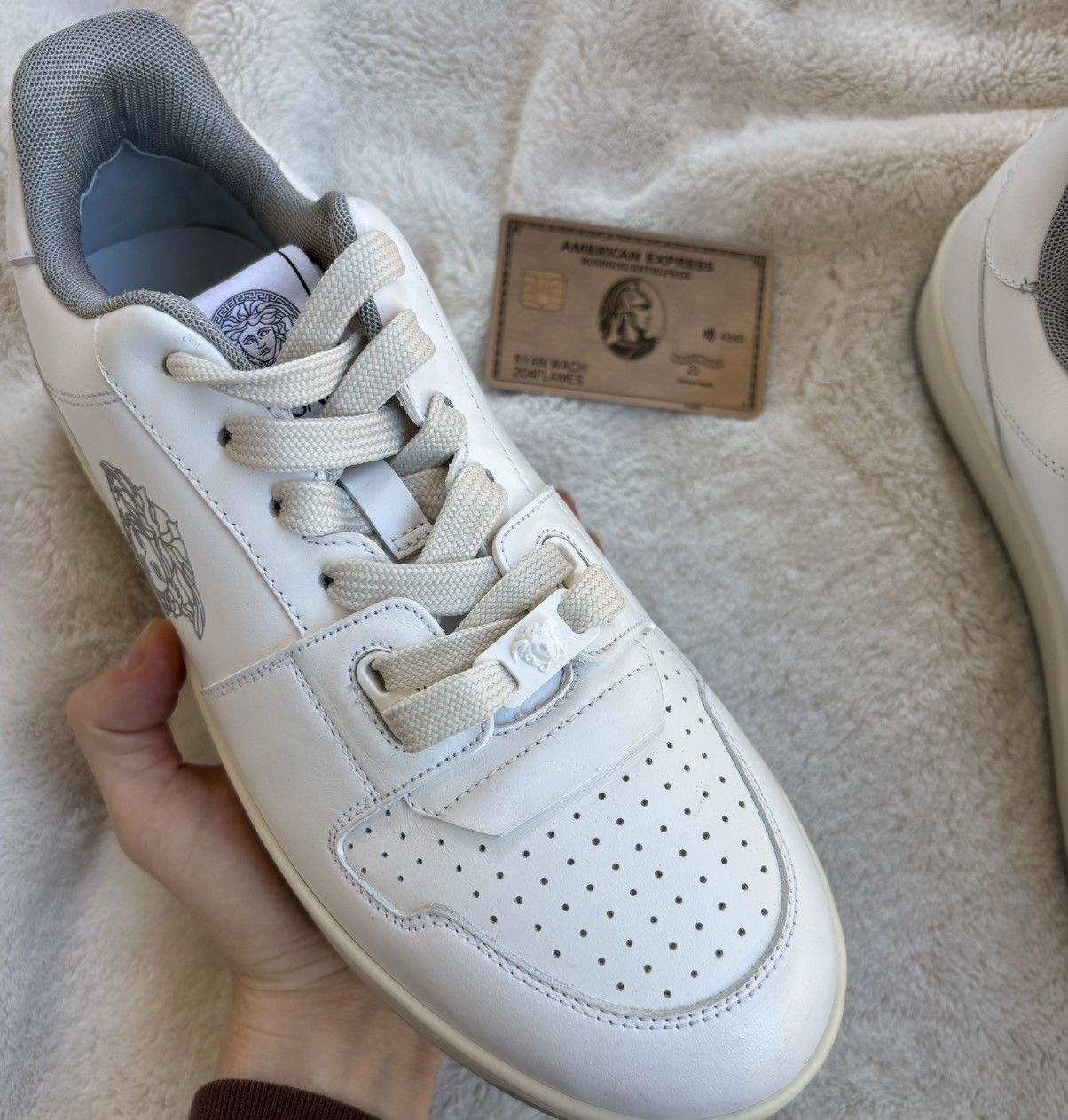 Versace Versace White/Grey Medusa Sneakers Size US 8 / EU 41 - 3 Thumbnail