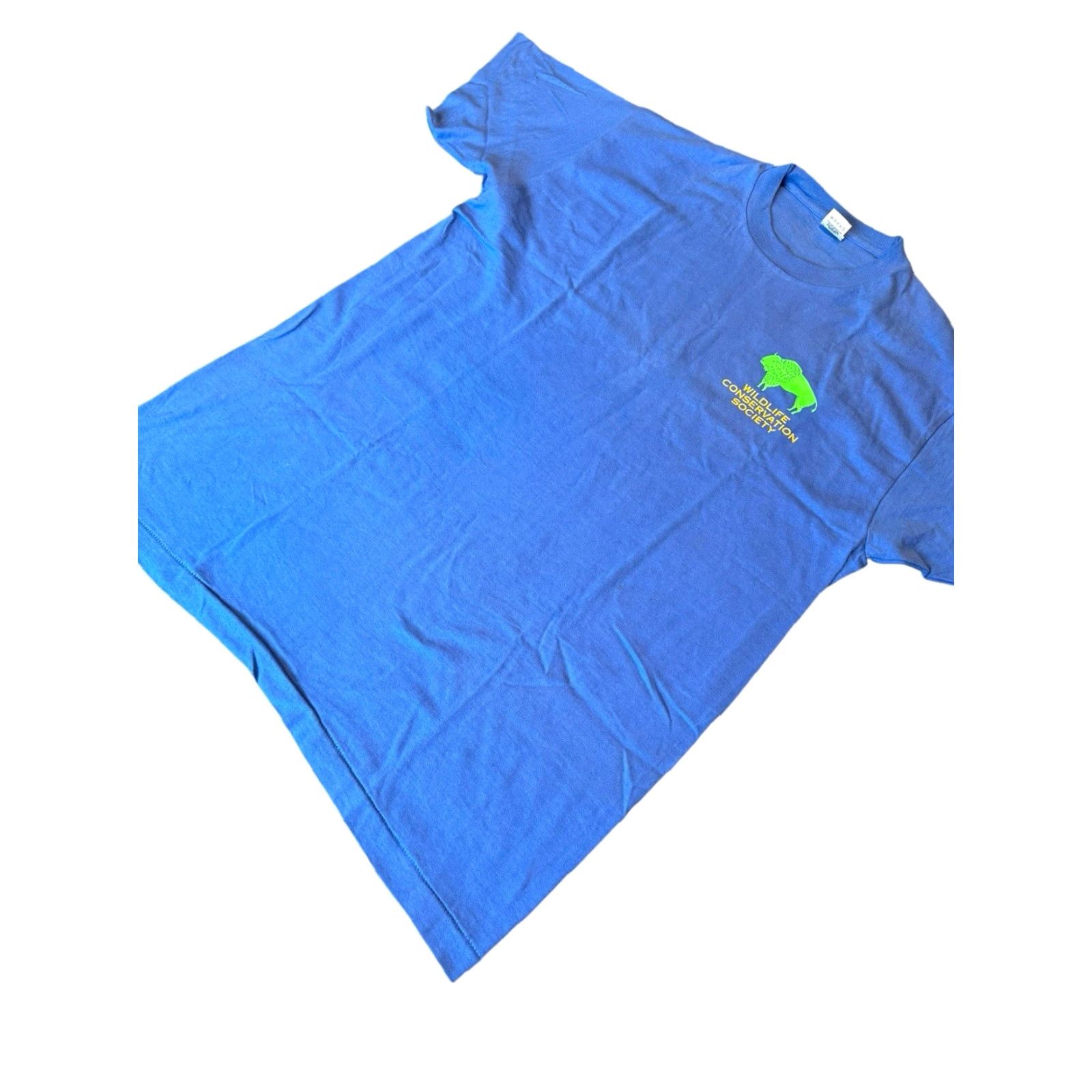 Fruit Of The Loom VINTAGE Wildlife Conservation Society 100th Anniversary Members T-Shirt XL USA Size US XL / EU 56 / 4 - 4 Thumbnail