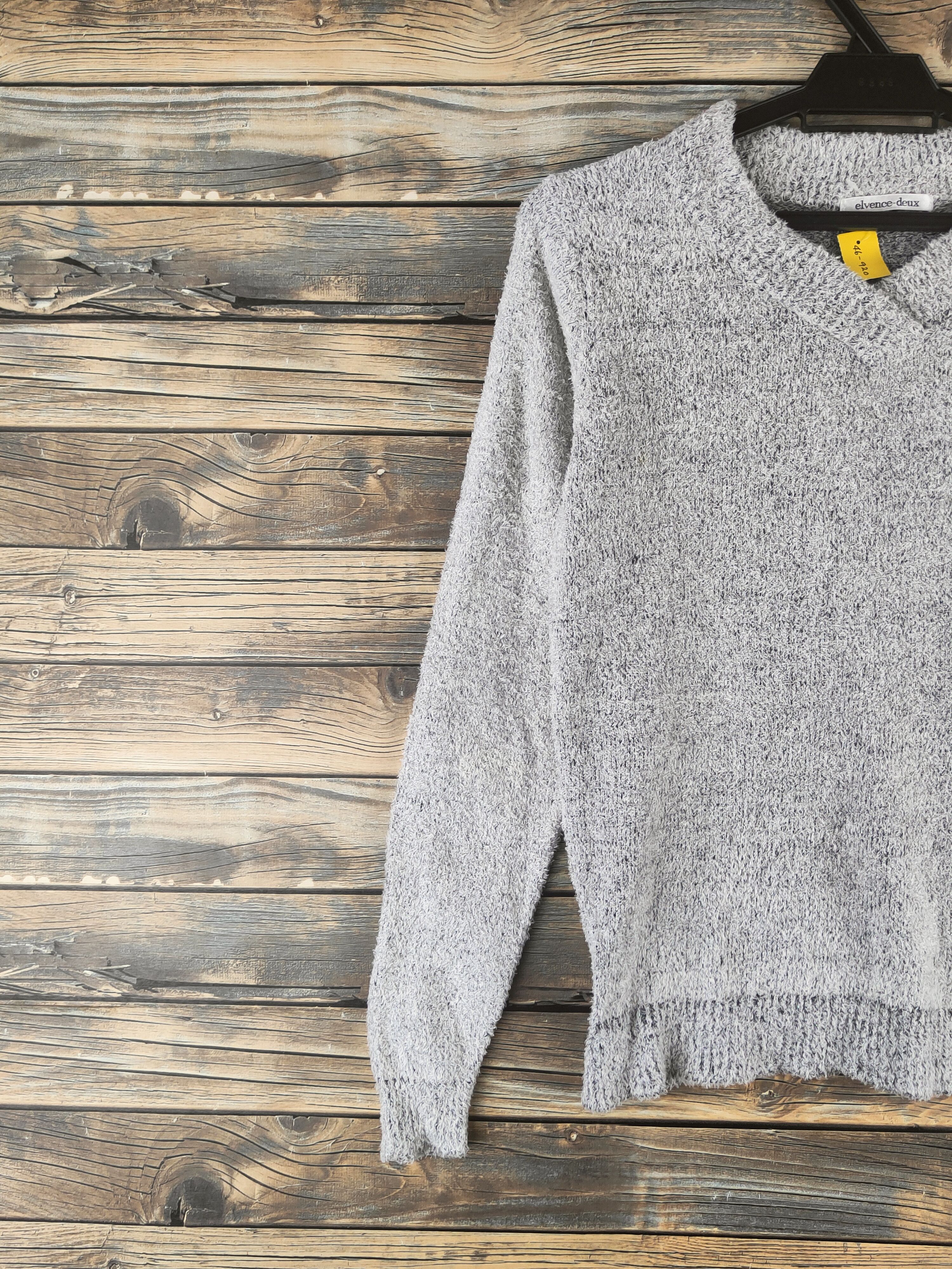 Japanese Brand DL Elvence-deux Gray Knitwear Sweatshirts #46-920 Size S / US 4 / IT 40 - 3 Thumbnail