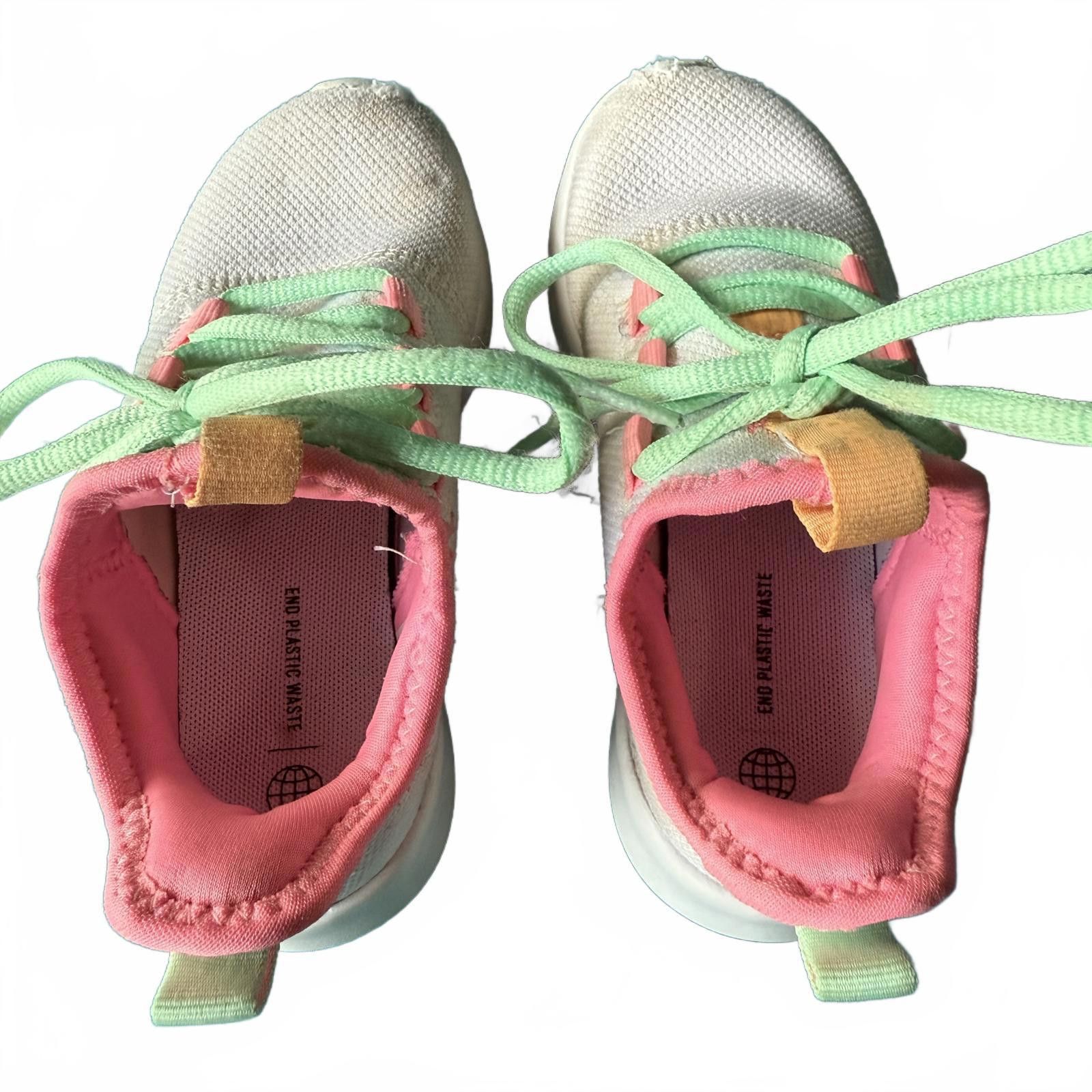 Adidas adidas Cloudfoam kids sneakers mesh pastel lace-up size 11K Size US 11 / IT 41 - 4 Thumbnail