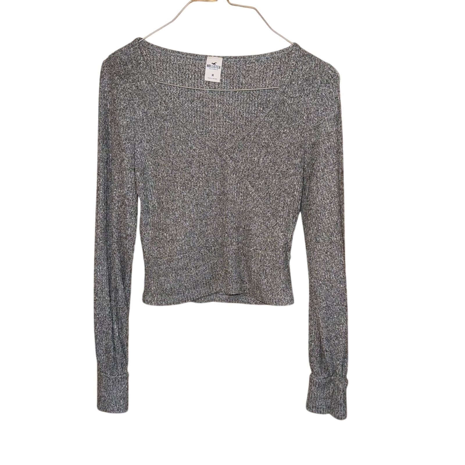 Hollister Hollister Gray Long Sleeve Juniors Top Size Medium Size M / US 6-8 / IT 42-44 - 1 Thumbnail