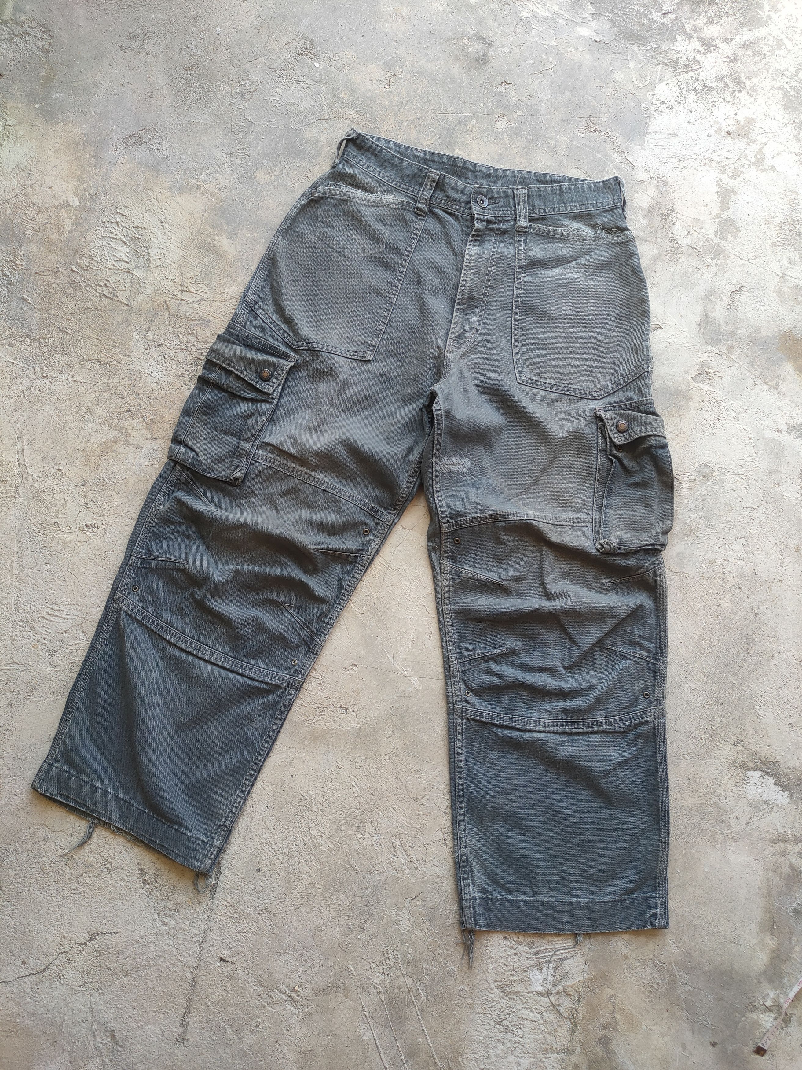 Japanese Brand W30 VINTAGE JAPANESE DISTRESSED FADED CARGO PANTS Size US 30 / EU 46 - 2 Thumbnail