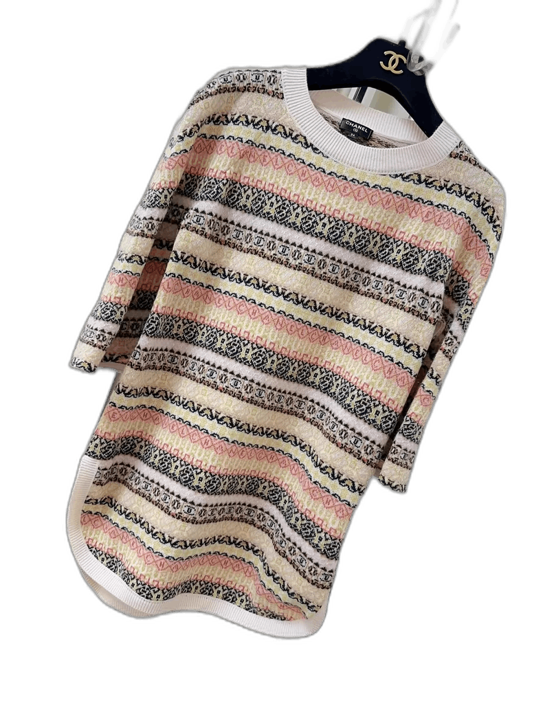 Chanel Chanel Colorful Striped Knit Top Size 34 Size XS / US 0-2 / IT 36-38 - 1 Thumbnail