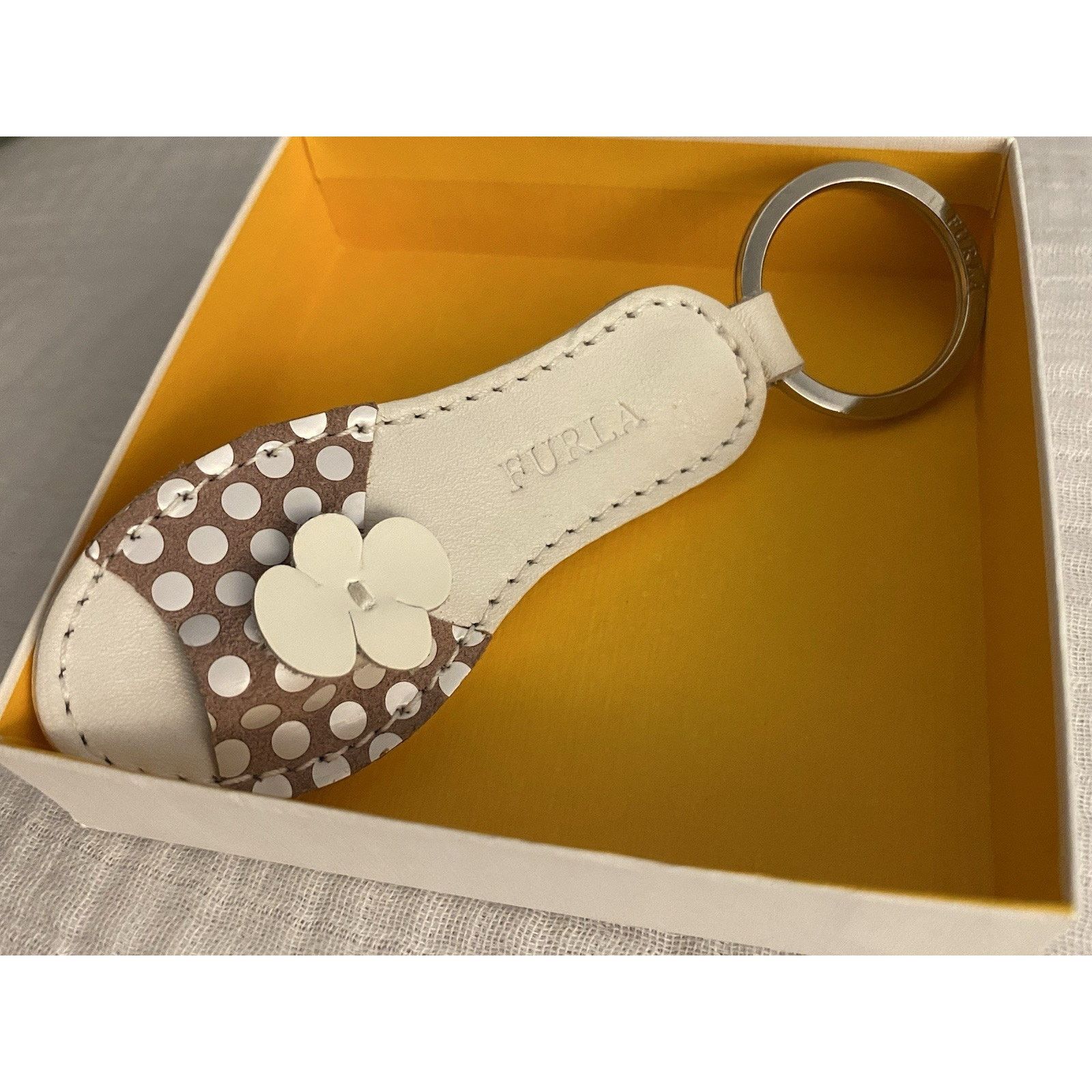 Furla Furla Leather Key Charm-white Sandal W Flower Size ONE SIZE - 5 Thumbnail
