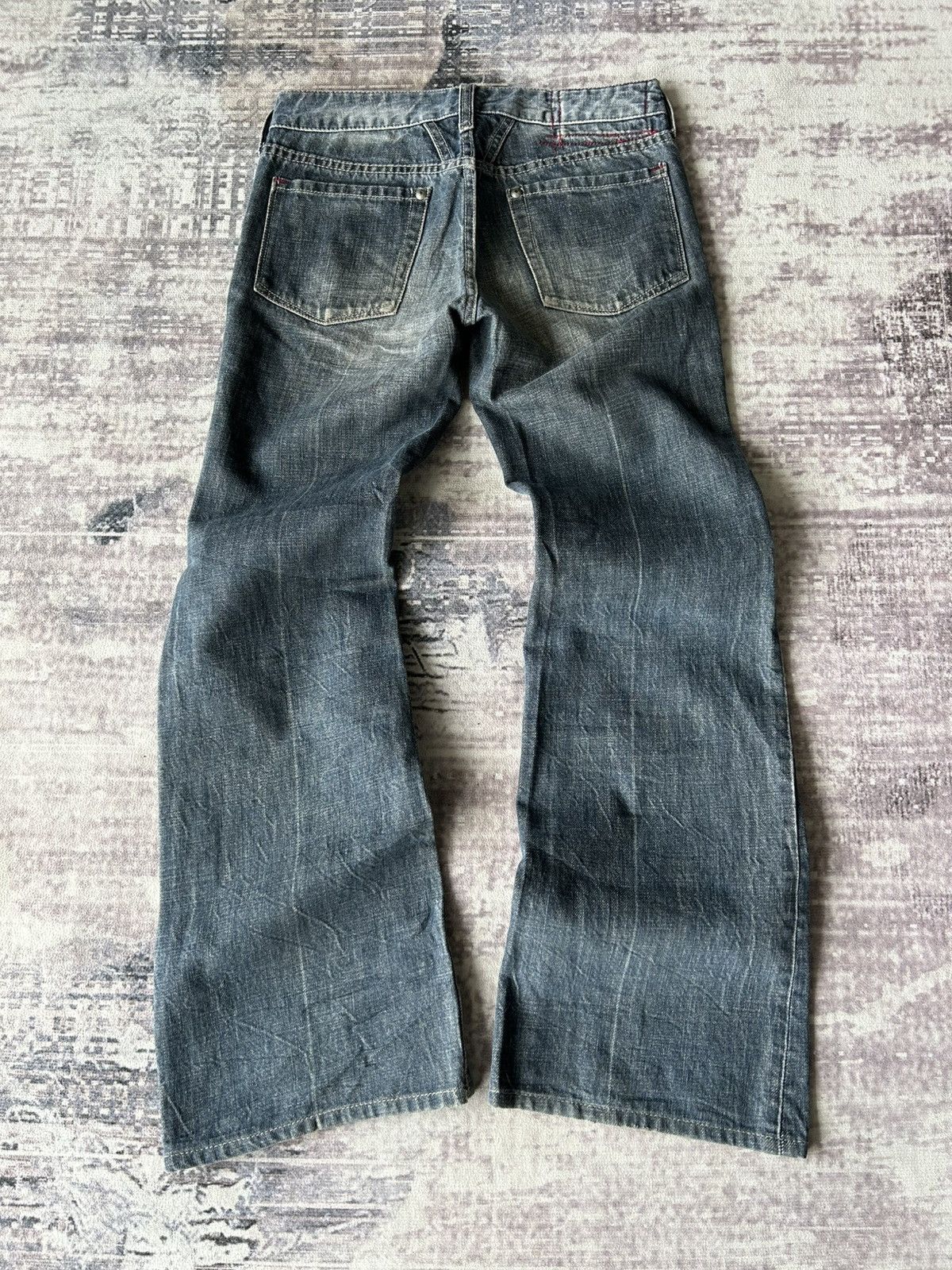 Marithe + Francois Girbaud MFG Flared Washed Jeans Size 27" / US 4 / IT 40 - 3 Thumbnail