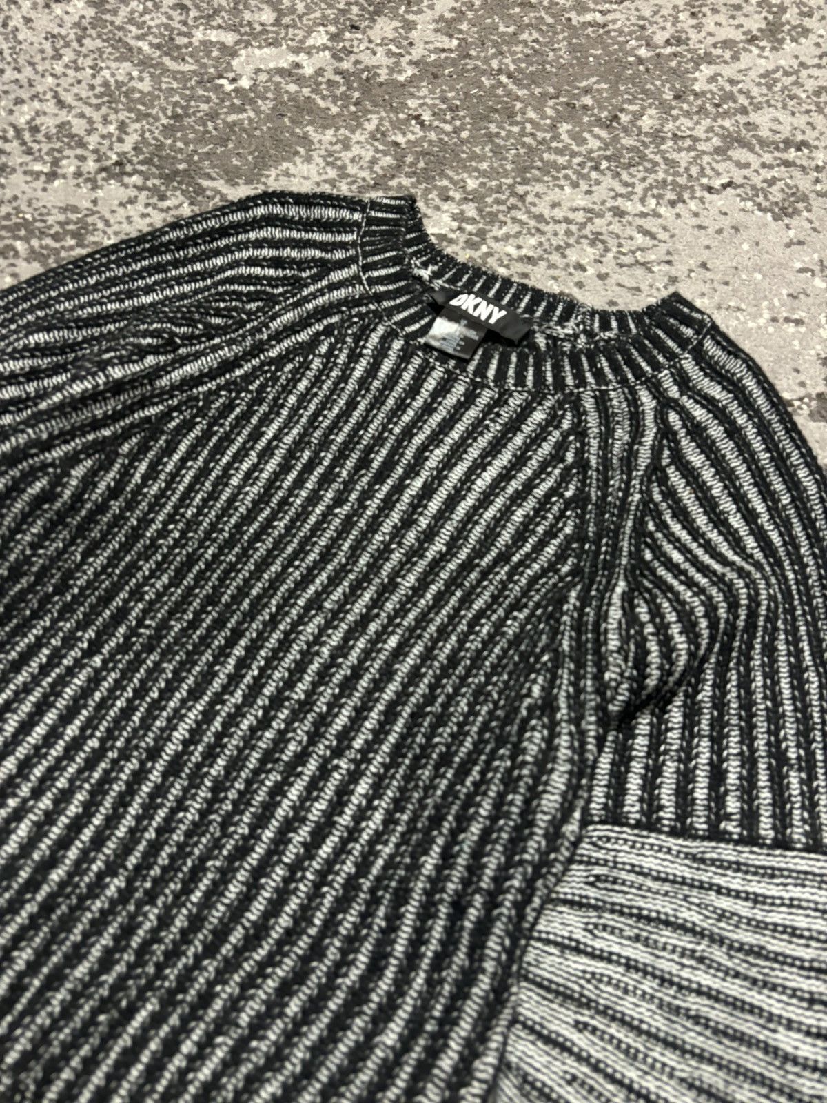 DKNY × Japanese Brand × Vintage Vintage DKNY knit Striped y2k sweater Size M / US 6-8 / IT 42-44 - 2 Thumbnail