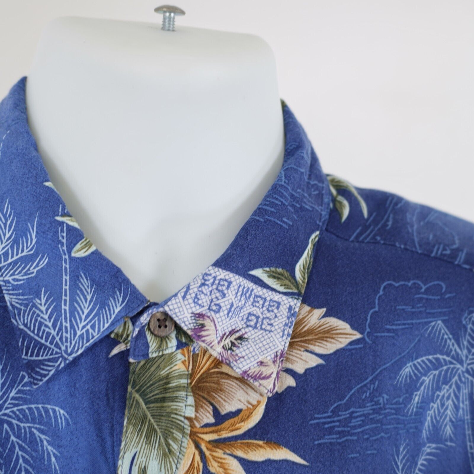 Campia Moda Campia Large Rayon Blue Floral Short Sleeve Hawaiian Collare Size US L / EU 52-54 / 3 - 3 Thumbnail