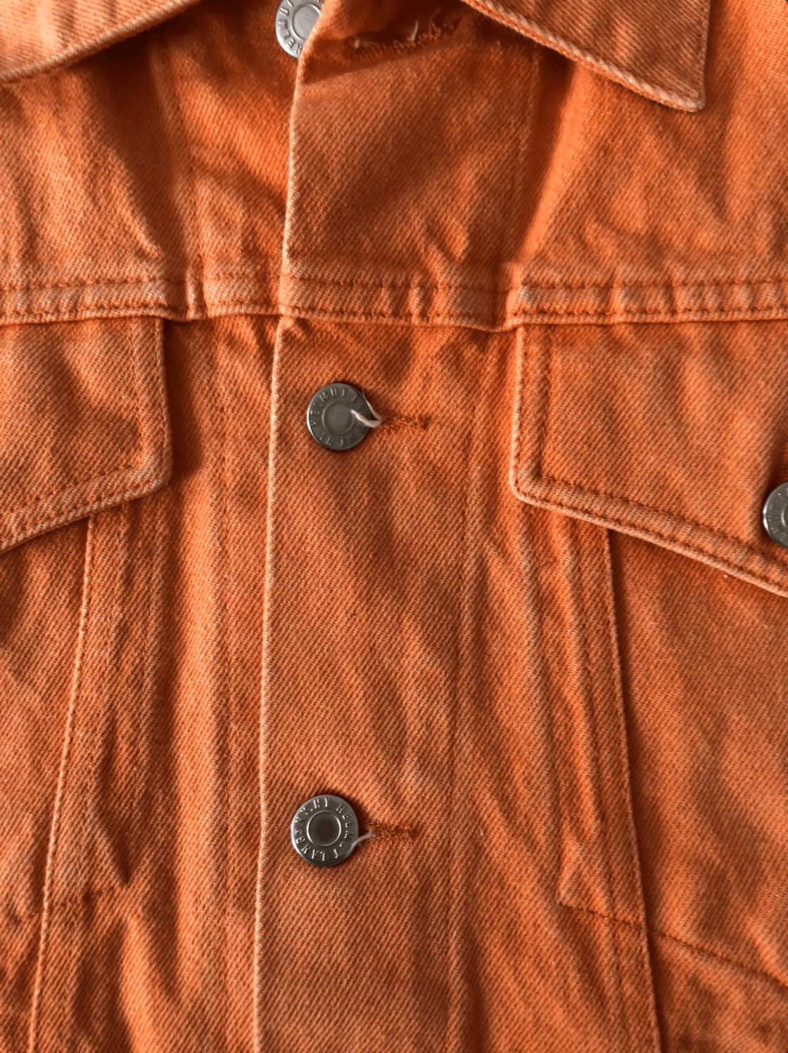 Helmut Lang Safety Orange Denim Trucker Size US M / EU 48-50 / 2 - 3 Thumbnail
