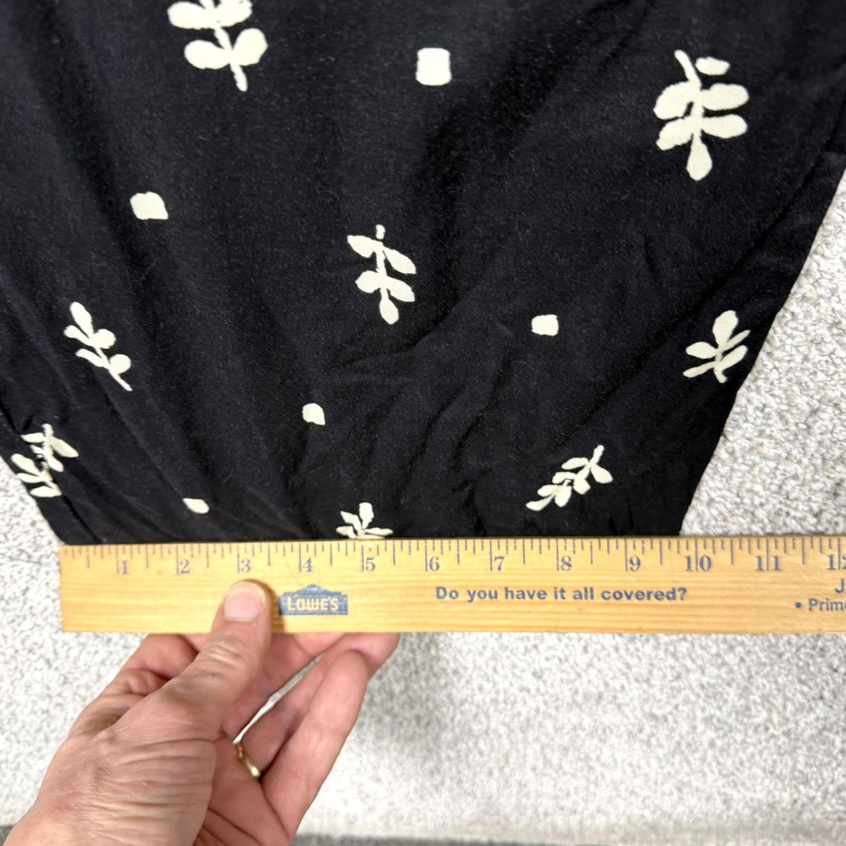 Lee VINTAGE Kathie Lee Pant Womens 26W Plus 38x27.5 Black White Floral Knit Rayon Elastic Waist Pockets Boho 90s Retro Casual Mens? Size 26" / US 2 / IT 38 - 3 Thumbnail