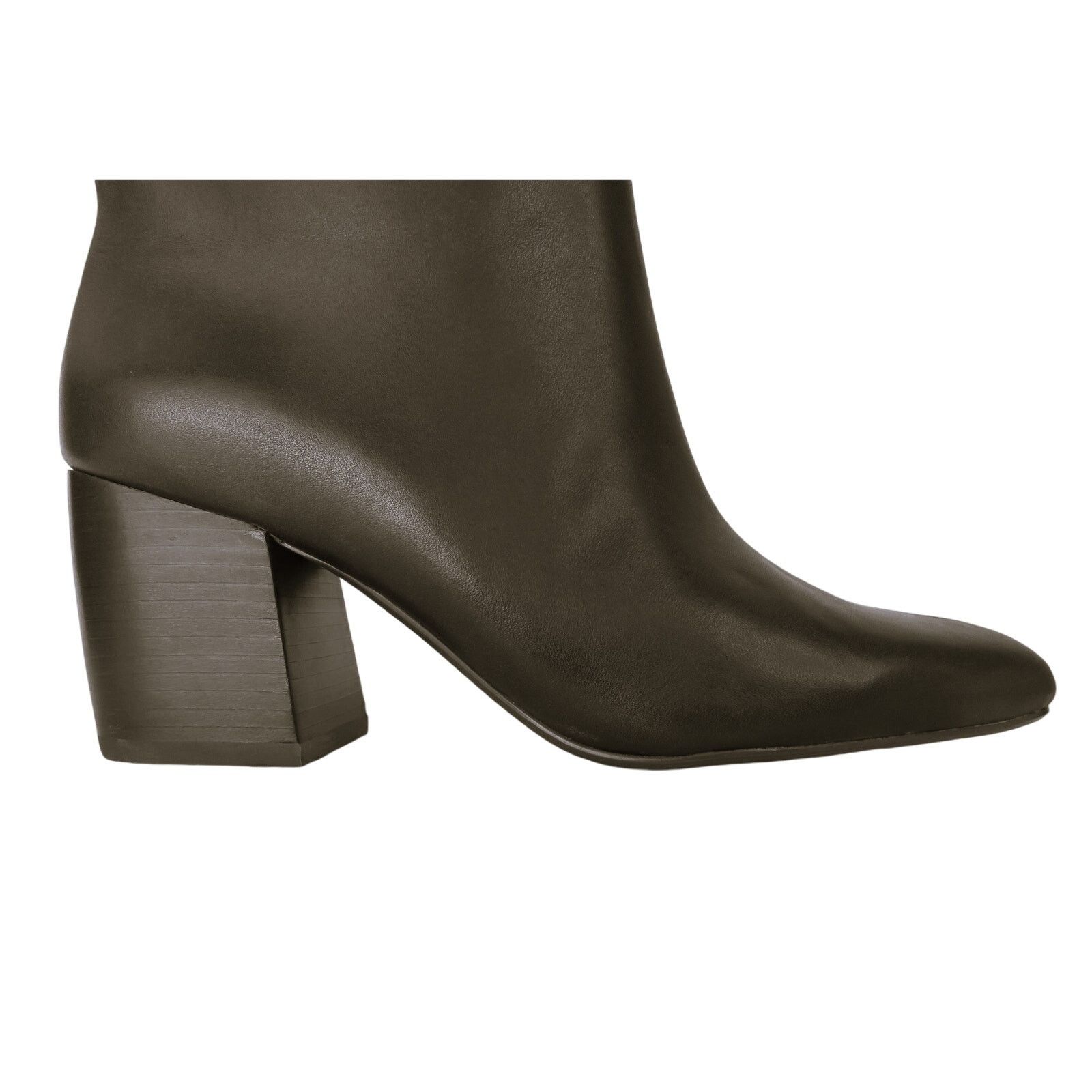 Zara ZARA Brown Pull On Leather Block Heel Knee High Boots Sz 9 Size US 9 / IT 39 - 5 Thumbnail