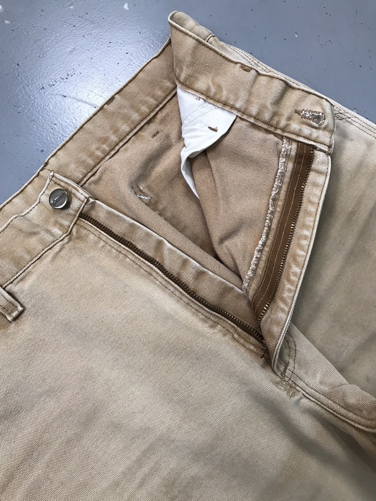 Vintage 90s Vintage sunfade Carhartt B11 BRN carpenter denim Size US 32 / EU 48 - 8 Thumbnail
