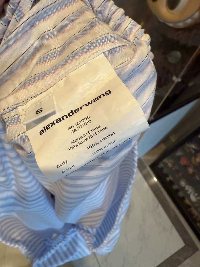 Alexander Wang Alexander Wang Striped Drawstring Shirt- Size S / US 4 / IT 40 - 6 Thumbnail