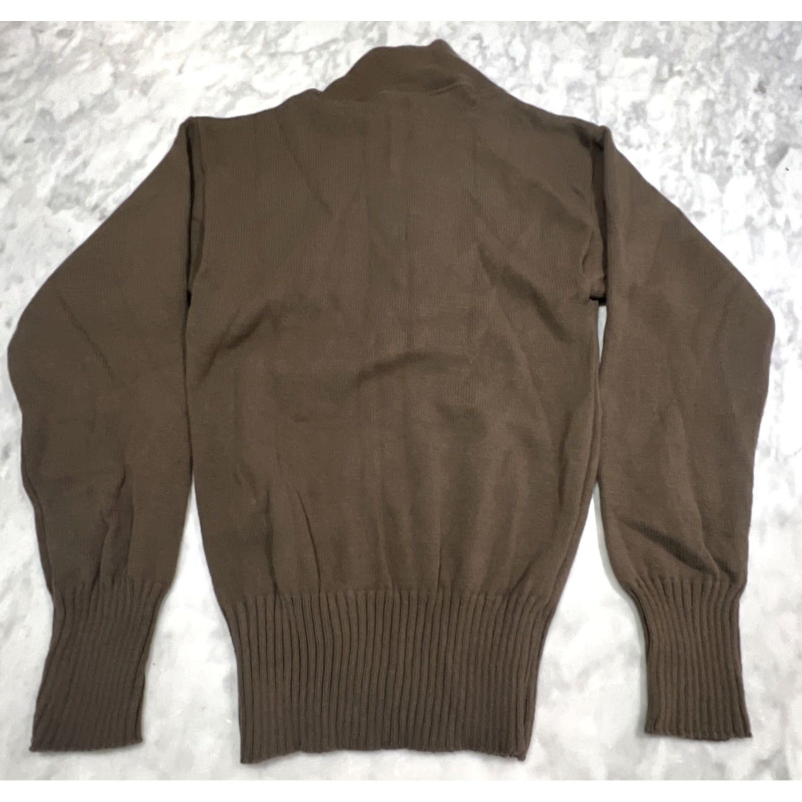 Vintage DSCP Garrison Collection Men’s Small Brown Army High Neck Military Sweater NEW Size US S / EU 44-46 / 1 - 4 Thumbnail