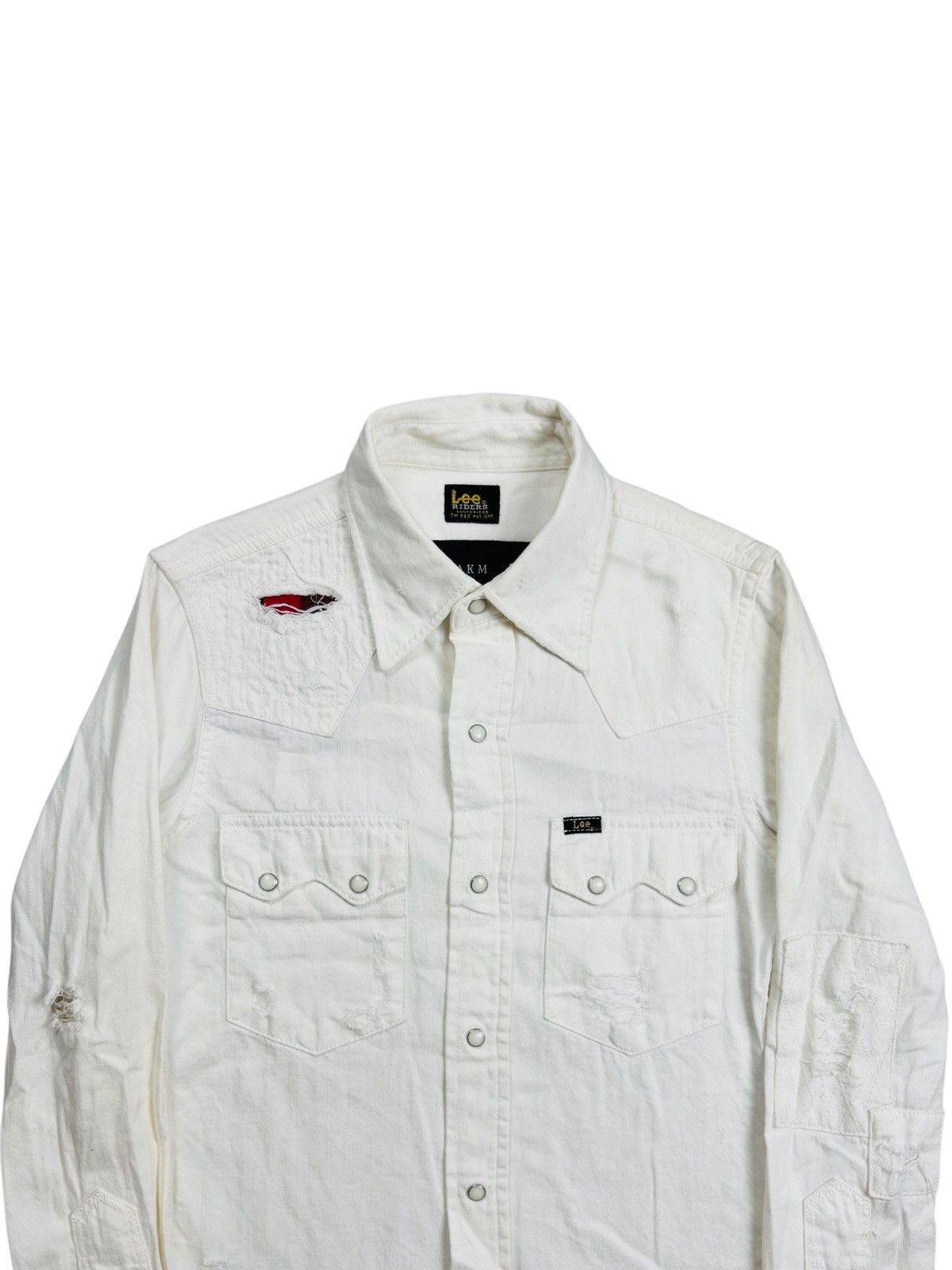 BUFFALO BOBS 2000s A.K.M x Lee - Crash Patchwork Western Cowboy Shirt Size US M / EU 48-50 / 2 - 5 Thumbnail