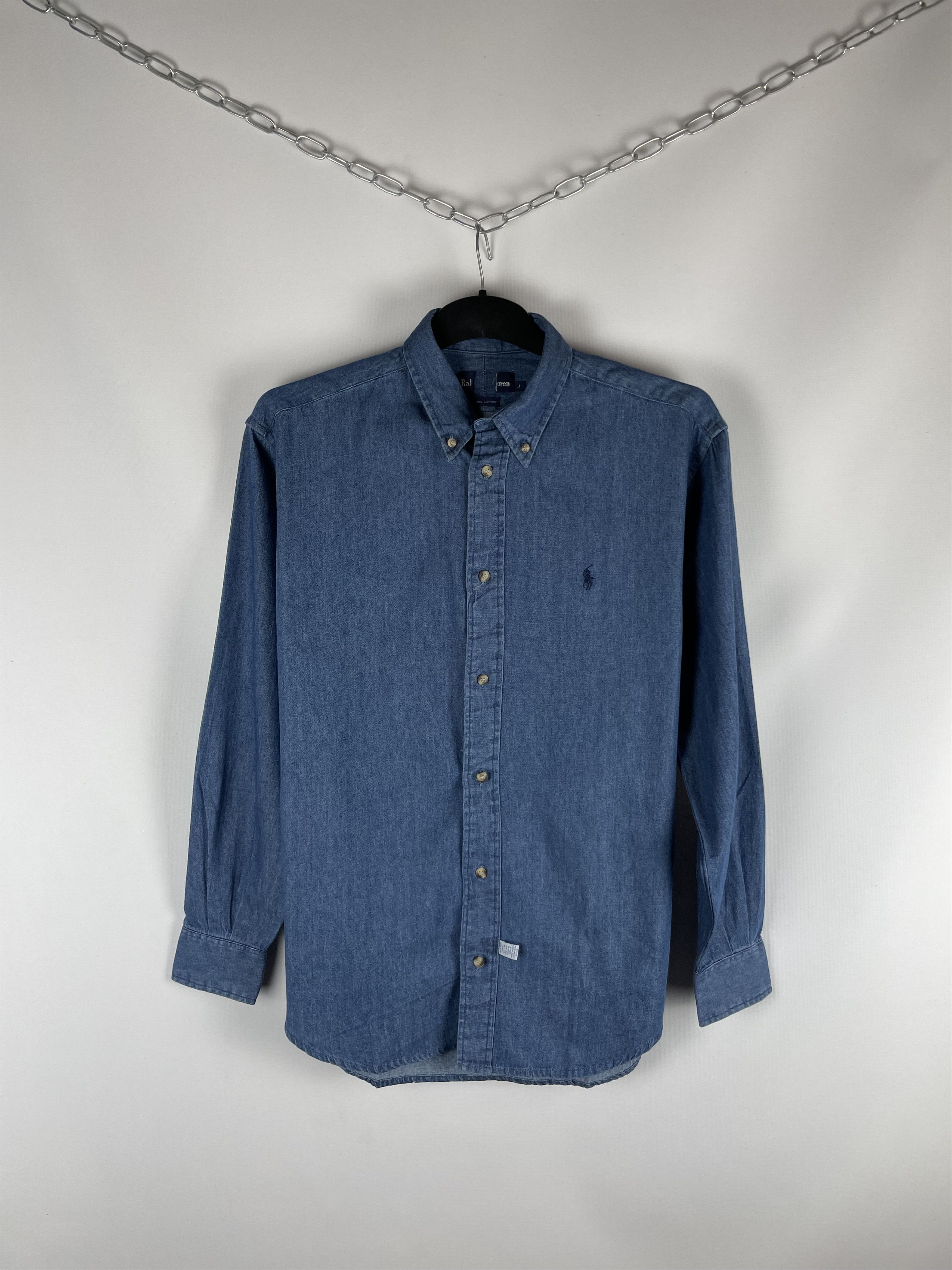Polo Ralph Lauren Polo Ralph Lauren Vintage Mens Denim Shirt Size US L / EU 52-54 / 3 - 1 Thumbnail