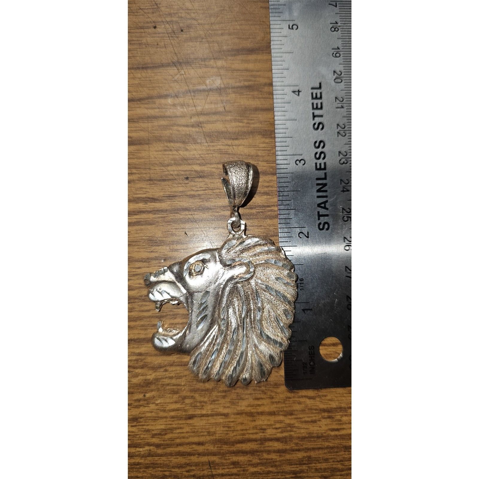 Other Roaring Lion Silver 925 Charm Pendant Leo King Roar Size ONE SIZE - 3 Thumbnail