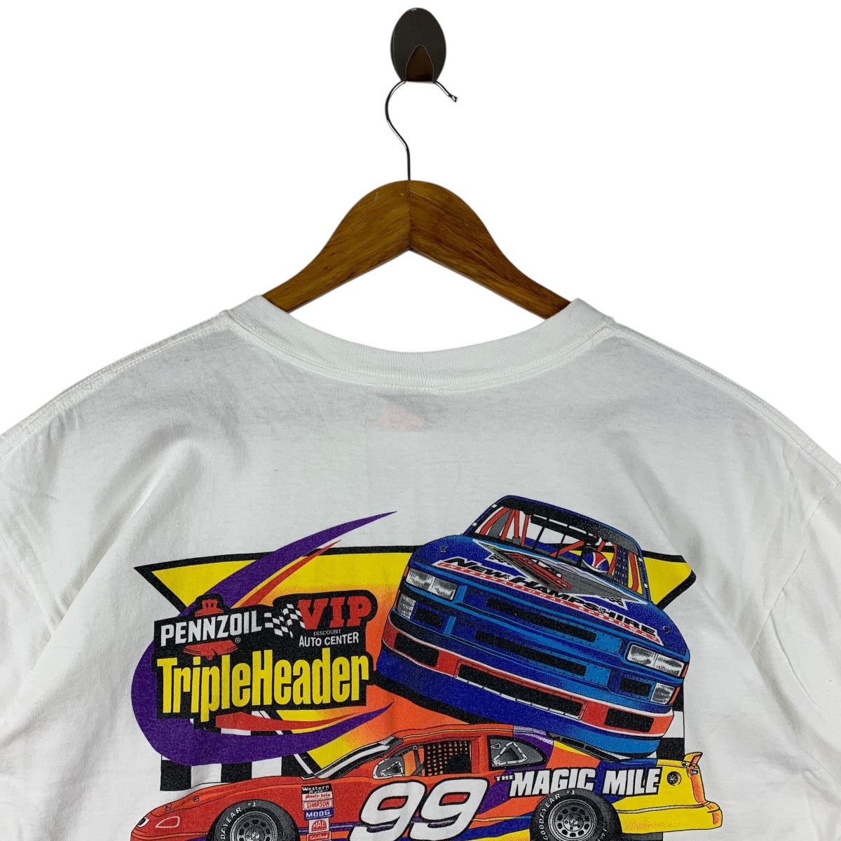 Vintage Vintage NASCARS pennzoil big print tee Size US XL / EU 56 / 4 - 10 Thumbnail
