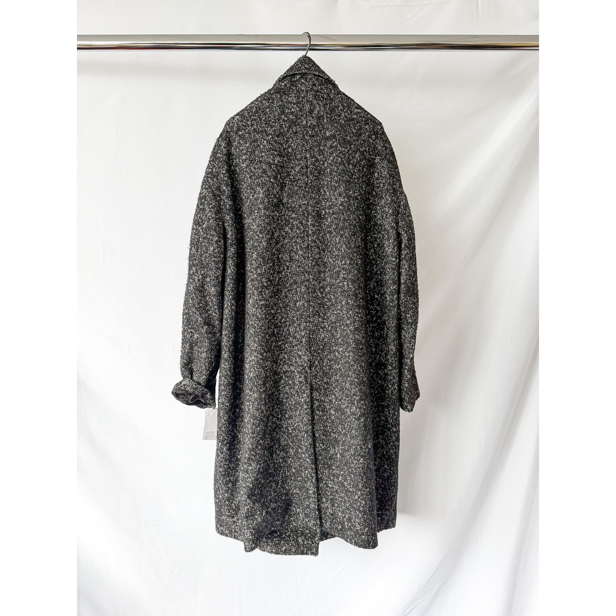 Calvin Klein Calvin Klein Boucle Wool Blend Black Coat Size US L / EU 52-54 / 3 - 4 Thumbnail