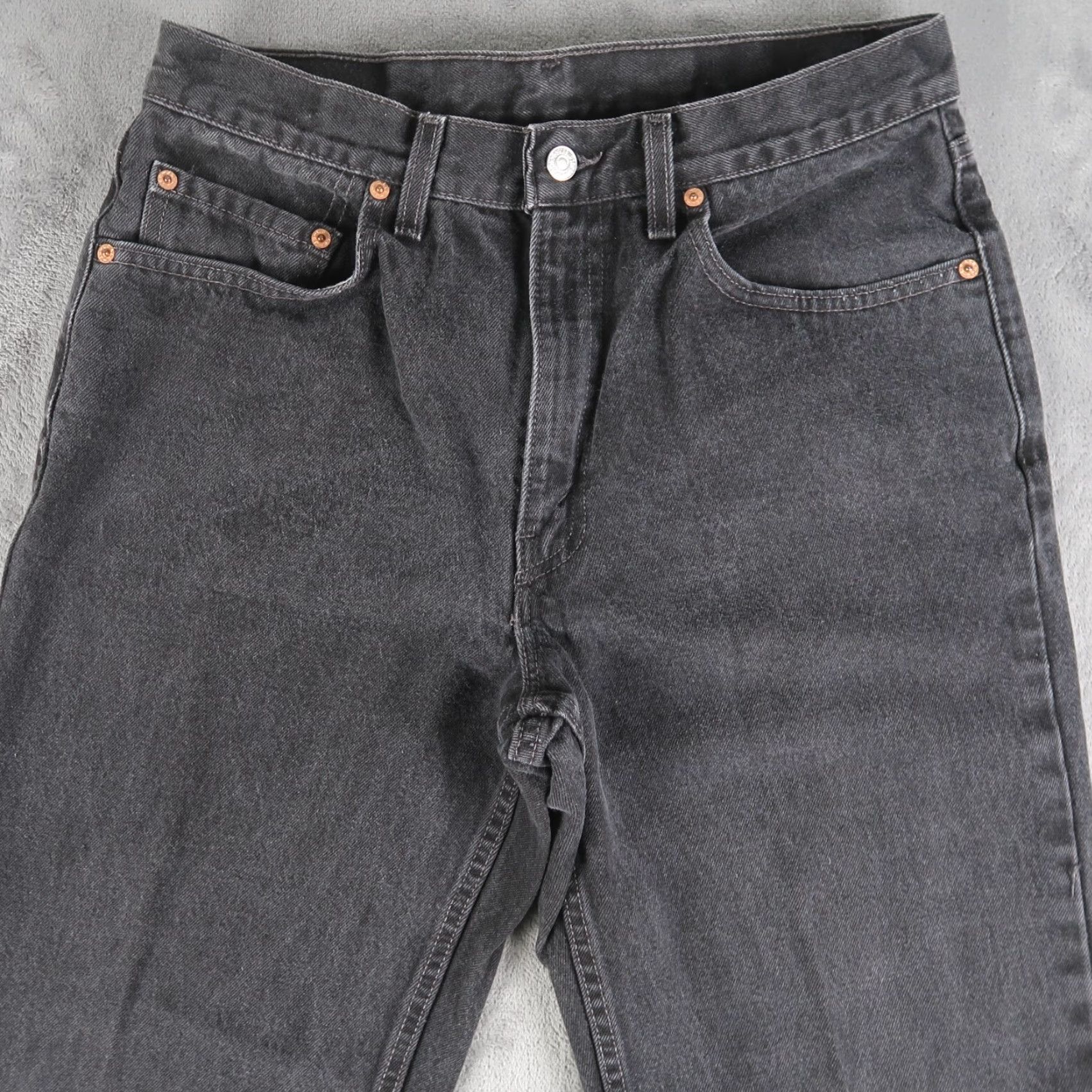 Levi's VINTAGE Levi's 550 Jeans Men 34x32 Black Relaxed Fit Denim 5-Pocket USA Made 90s 550 Theme Mens Size US 34 / EU 50 - 3 Thumbnail