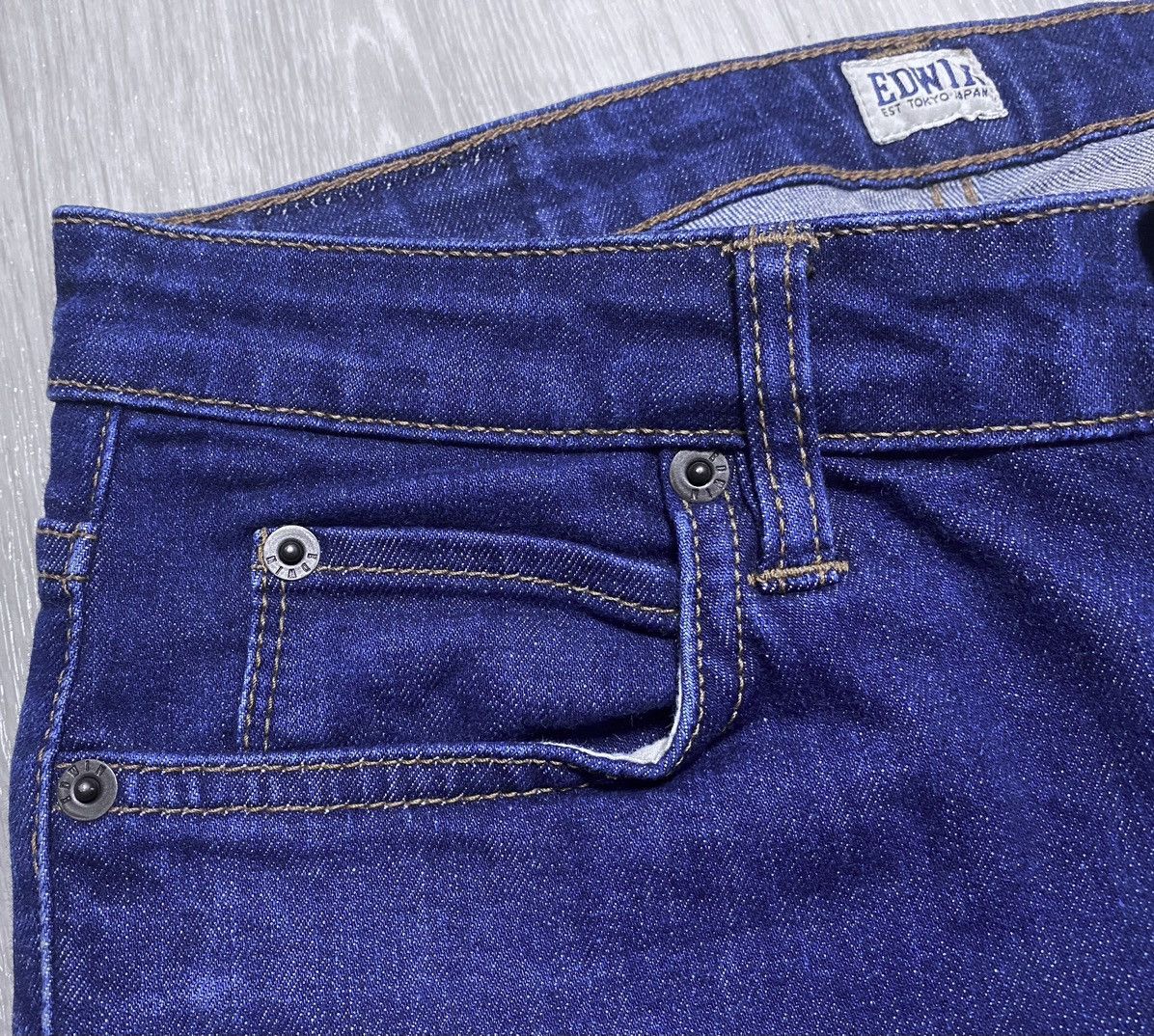Edwin Womens Edwin Sally Pant Navy Jeans Denim Japanese Streetwear Size 27" / US 4 / IT 40 - 12 Thumbnail