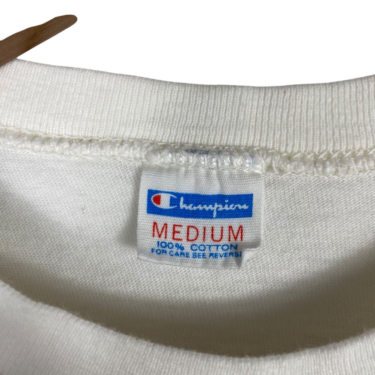 Champion × Vintage Vintage 70’ CHAMPION BAR TAG HARVARD Crest Logo Tee Shirt Size M / US 6-8 / IT 42-44 - 5 Thumbnail