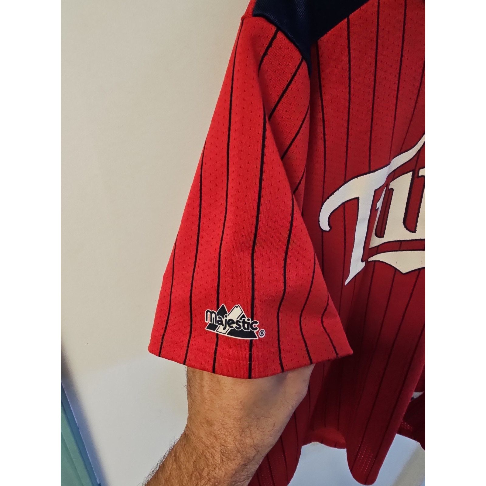 Majestic Minnesota Twins Majestic Pin Striped Jersey Size L Size US L / EU 52-54 / 3 - 7 Thumbnail