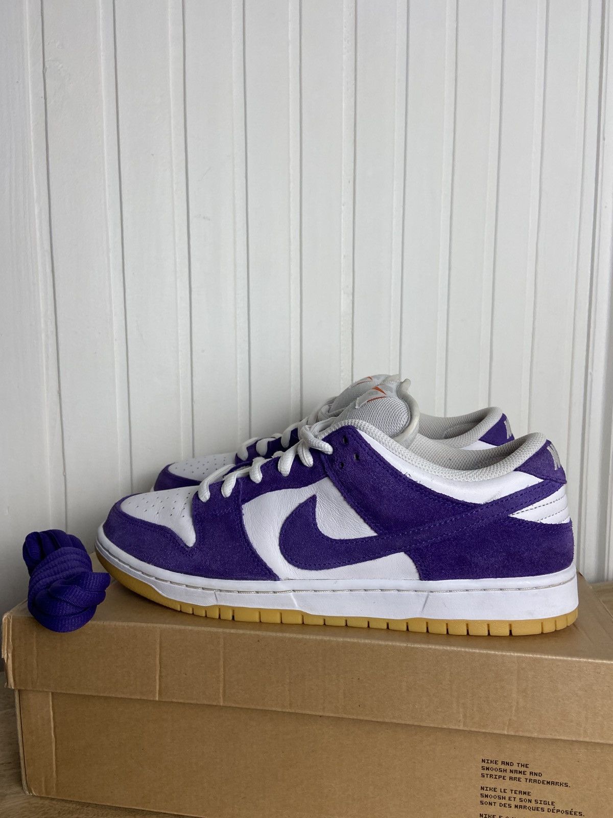 Nike Used Nike Sb Dunk Low Pro Iso Orange Label Purple Size 10US Size US 10 / EU 43 - 7 Thumbnail