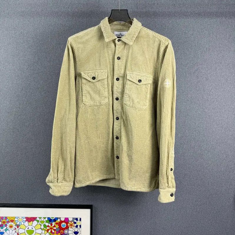 Stone Island Stone Island M Yellow Corduroy Jacket 0089 Size US M / EU 48-50 / 2 - 1 Thumbnail