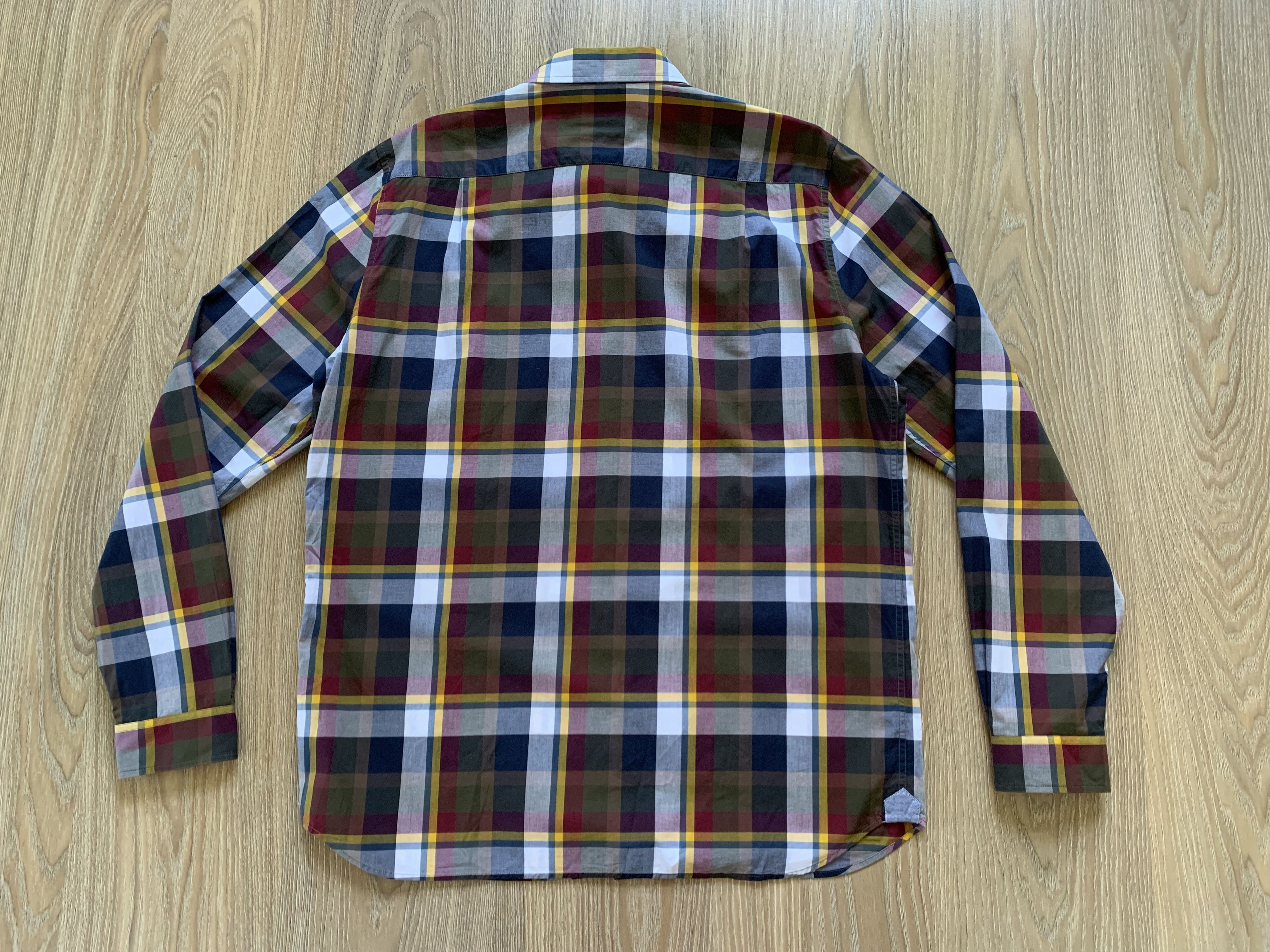 Designer × Lacoste Lacoste Regular Fit Plaid Button Down Long Sleeve Shirt Size 42L - 3 Thumbnail