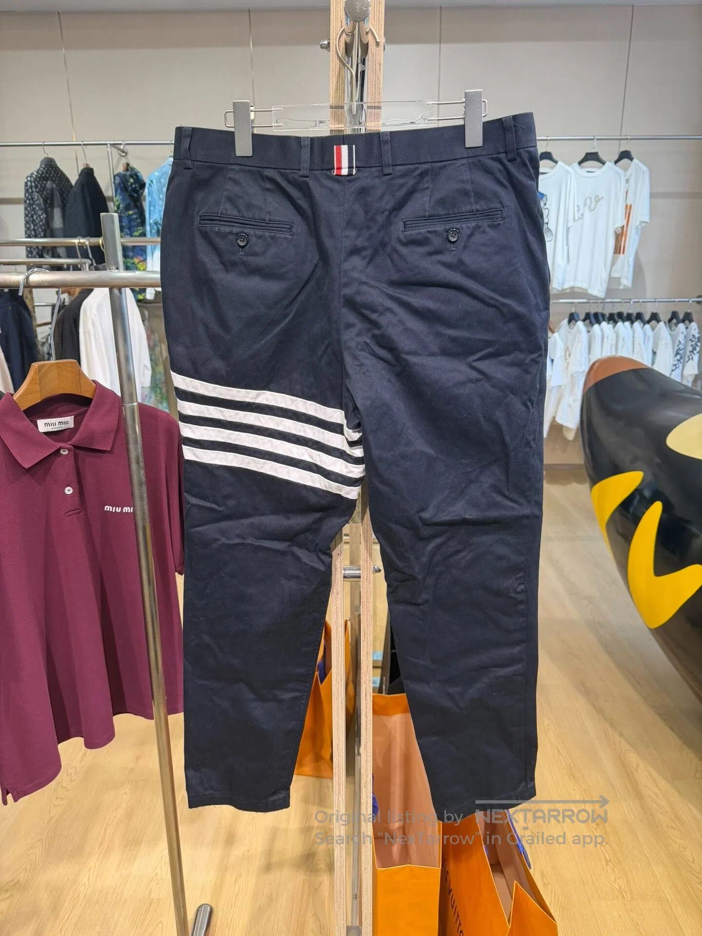 Thom Browne Thom Browne TB Navy Striped Trousers. Size US 26 / EU 42 - 2 Thumbnail