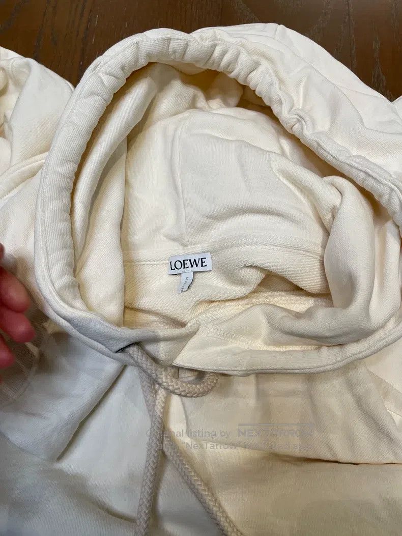 Loewe Loewe Beige Classic Leather Logo Pocket Hoodie Size L / US 10 / IT 46 - 5 Thumbnail