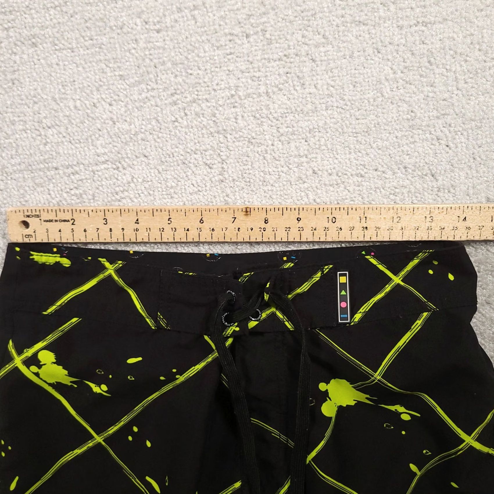 Swims Maui and Sons Board Shorts Size 28 Swim Beach Black Green Mens Bottom Shorts Quick Dry Lightweight Polyester Size US 28 / EU 44 - 3 Thumbnail