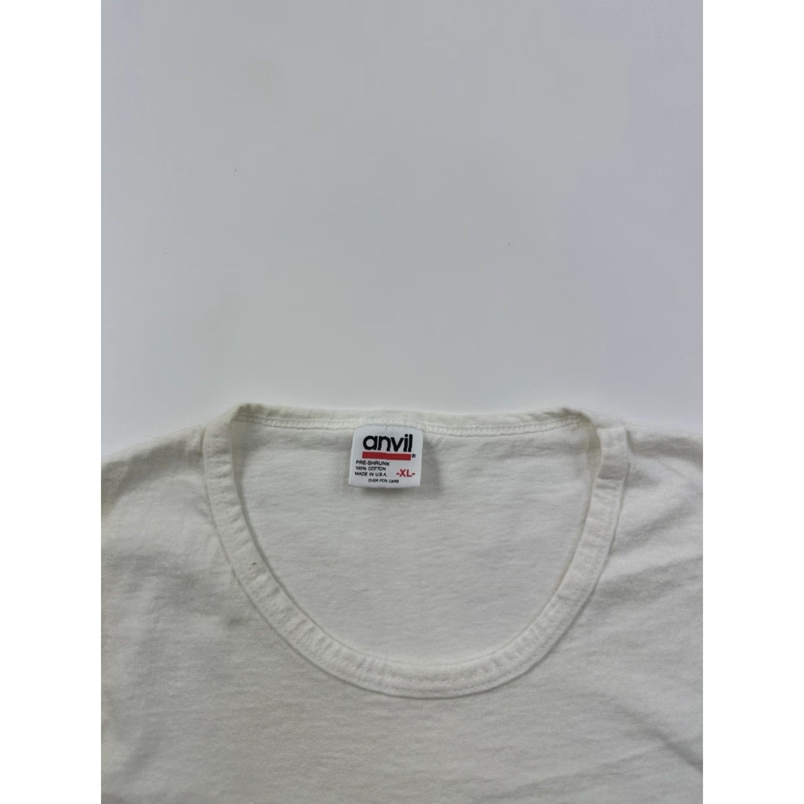 Anvil VINTAGE Anvil Love Stamp Shirt Adult XL White Graphic Print 1991 USA Mens/Womens Size US XL / EU 56 / 4 - 6 Thumbnail