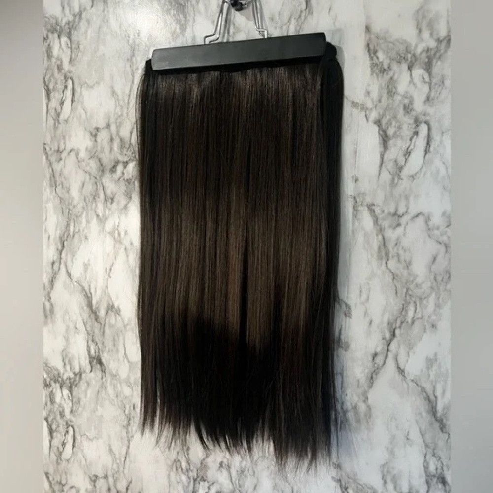 Other 22 In Invisible Wire Halo Dark Brown Wig Straight Hair Exte Size ONE SIZE - 3 Thumbnail