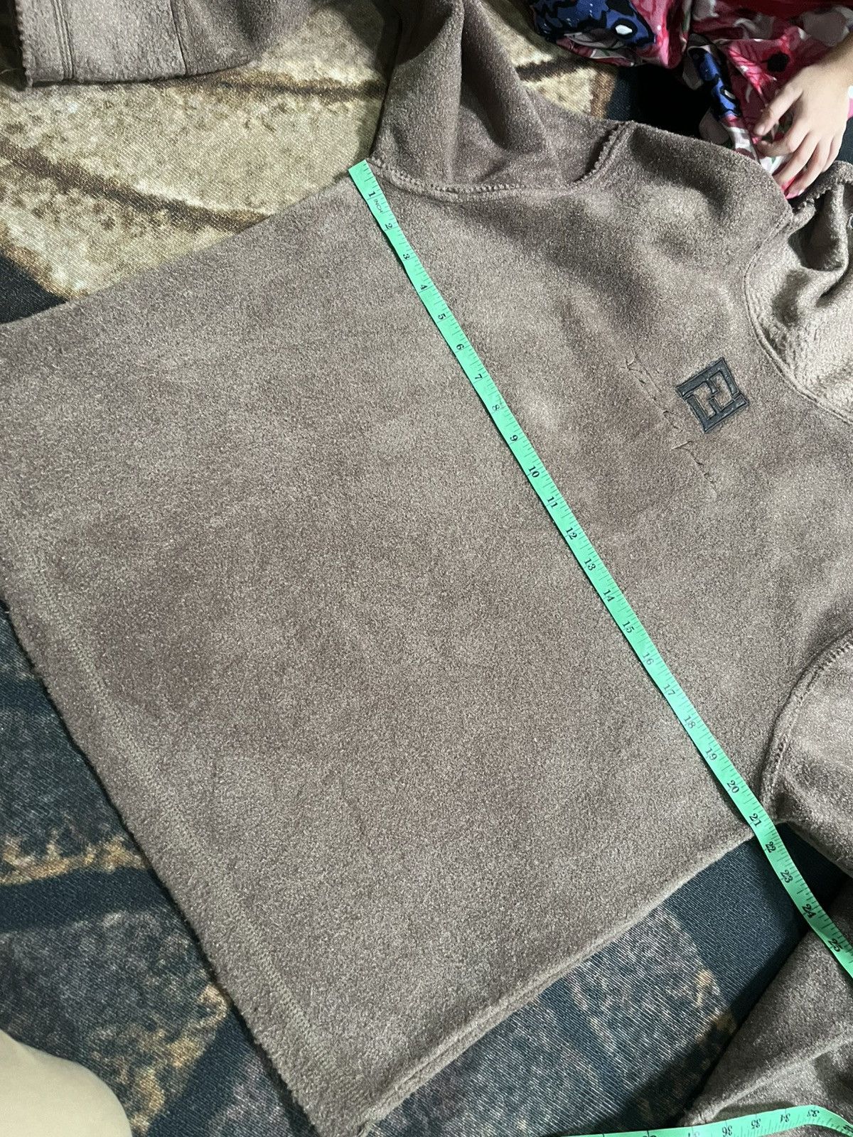 Fendi Authentic FENDI Embroidered Logo Fleece Turtleneck Size L / US 10 / IT 46 - 8 Thumbnail