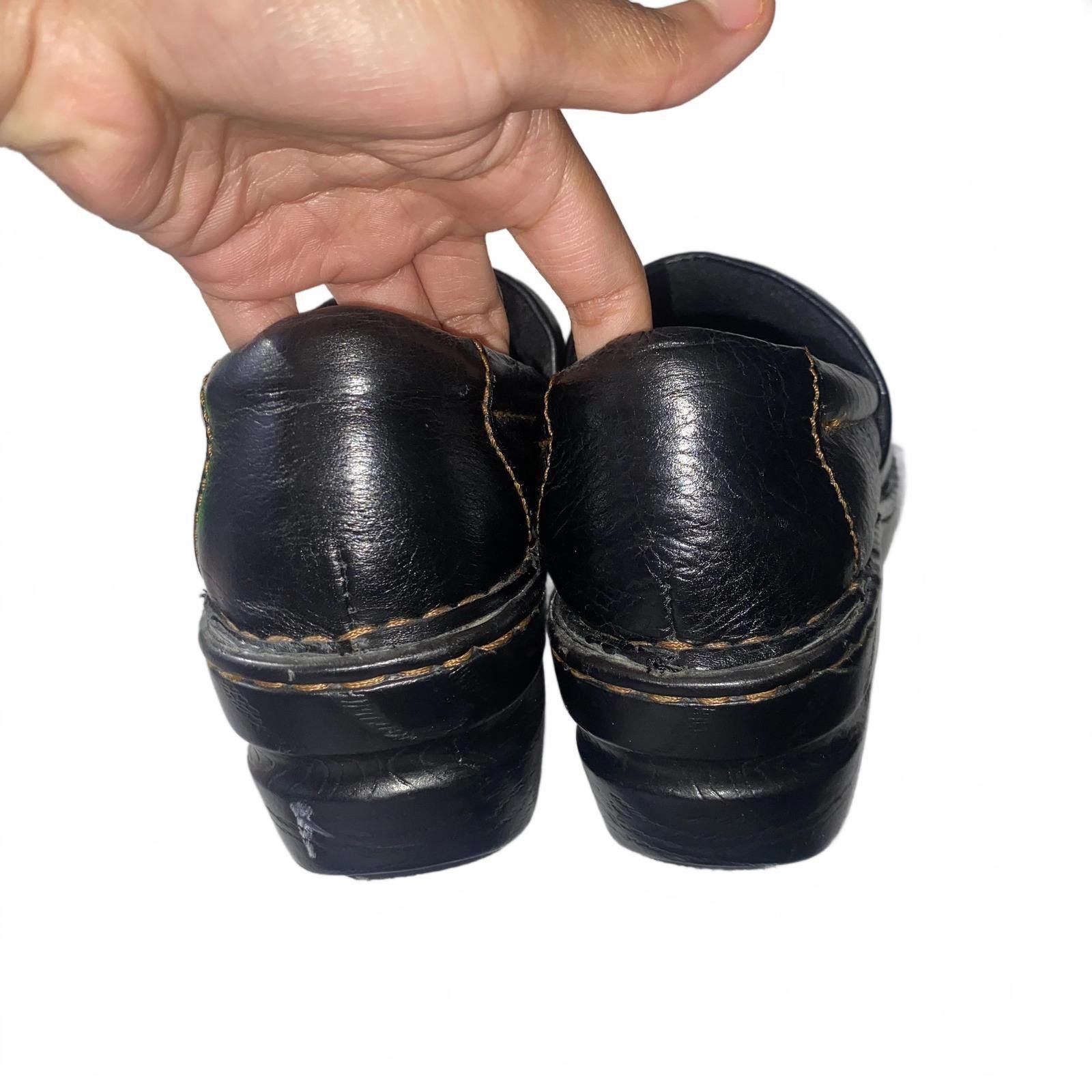 Born Vintage Black Leather Born Clogs 7.5 Size US 7.5 / IT 37.5 - 3 Thumbnail